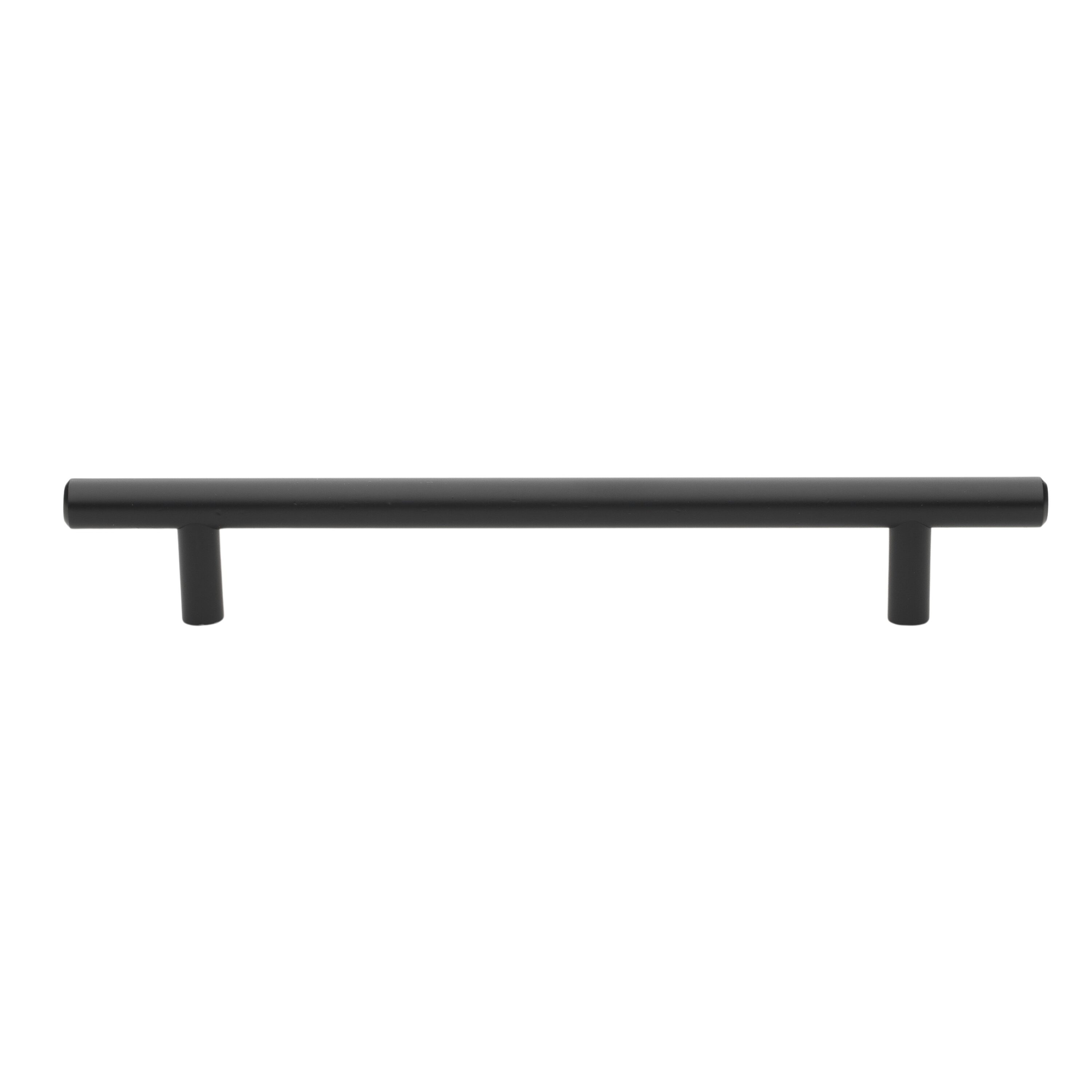 GlideRite Hardware 5003-160-MB-5 6-5/16 in. Center-to-Center Matte Black Modern Cabinet Hardware Handle - 5003-160-MB