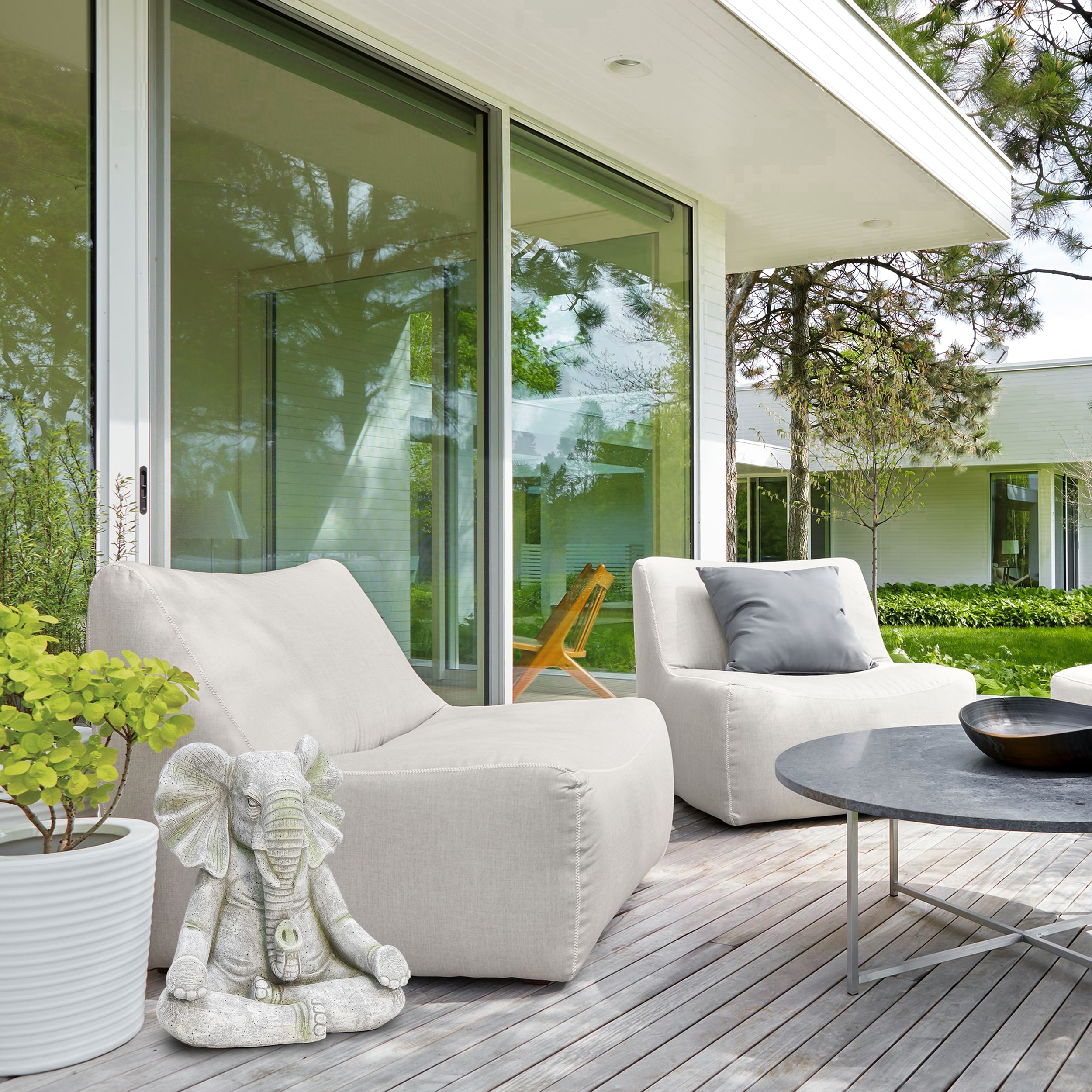 LuxenHome WHST1754 Garden-Statue - View #4