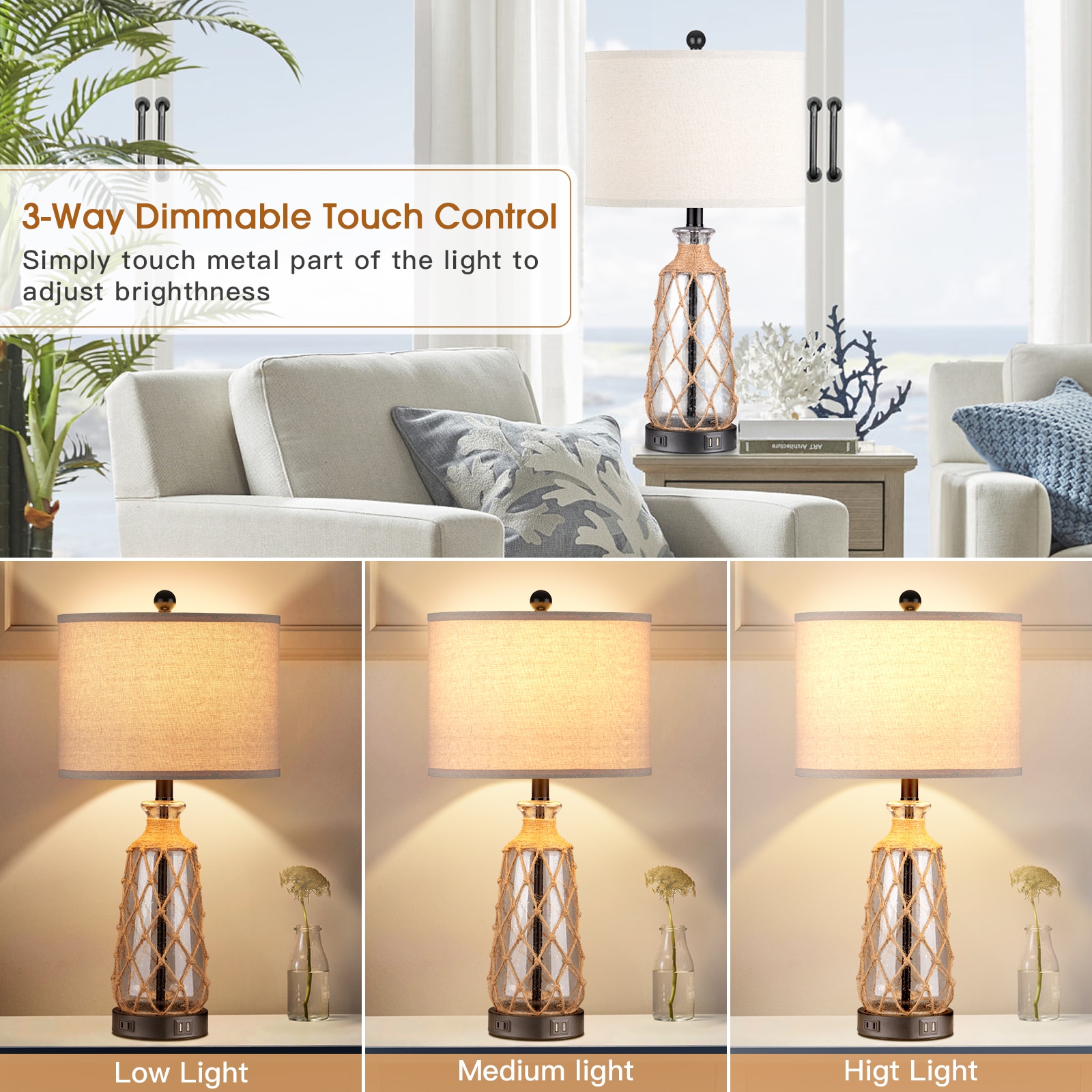 UrFurnishings TD-203 Table-Lamps - View #8