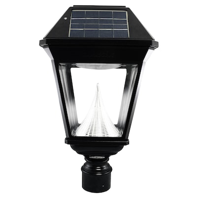 Gama Sonic Imperial 2 22 5 In Black, Solar Post Lights Home Depot