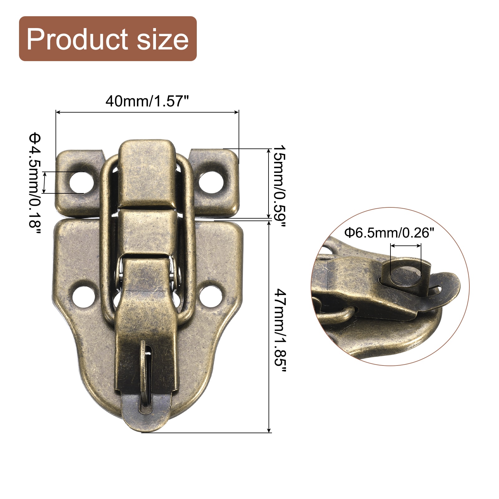 Unique Bargains S25093001UX7178 Cabinet-Latches - Thumbnail View #2