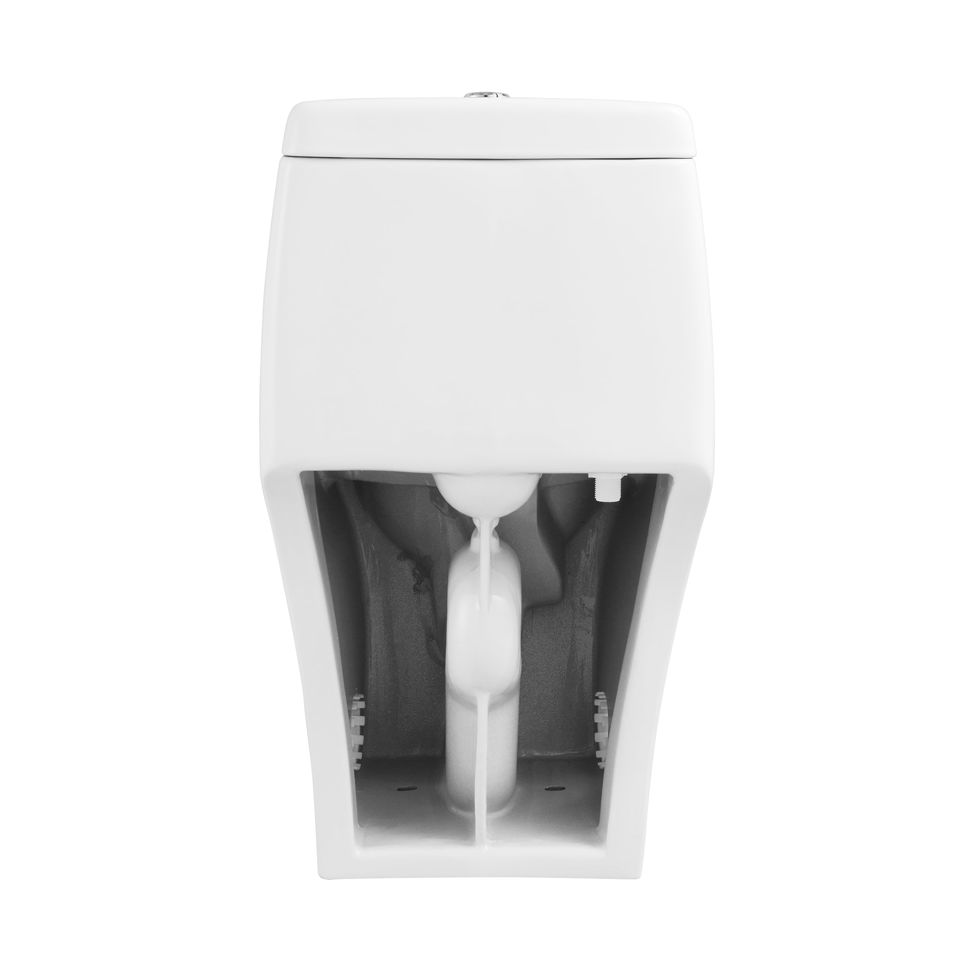 White High Efficiency Dual Flush One-Piece Elongated Toilet