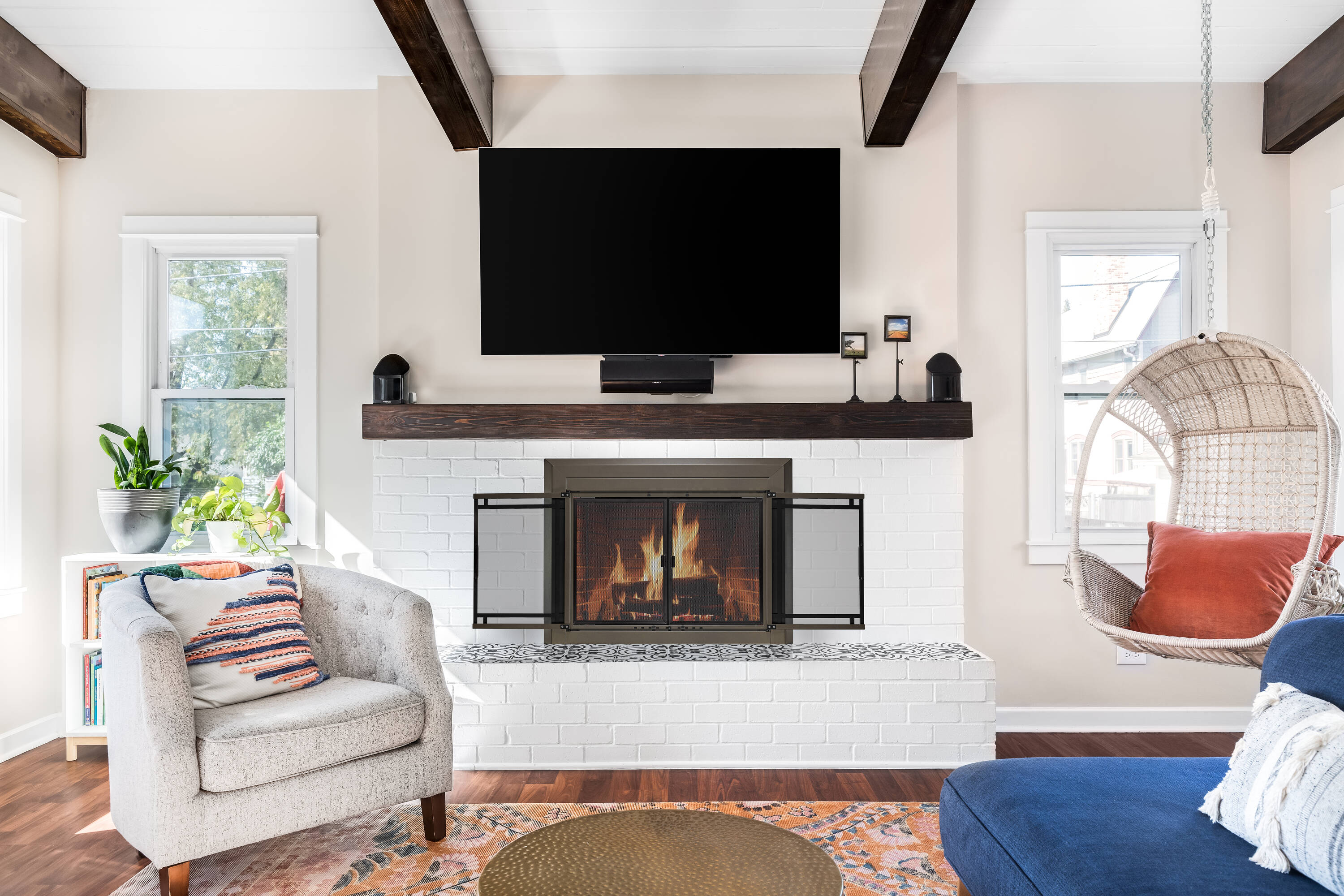allen + roth FPDS403ORB Glass-Fireplace-Doors - View #2
