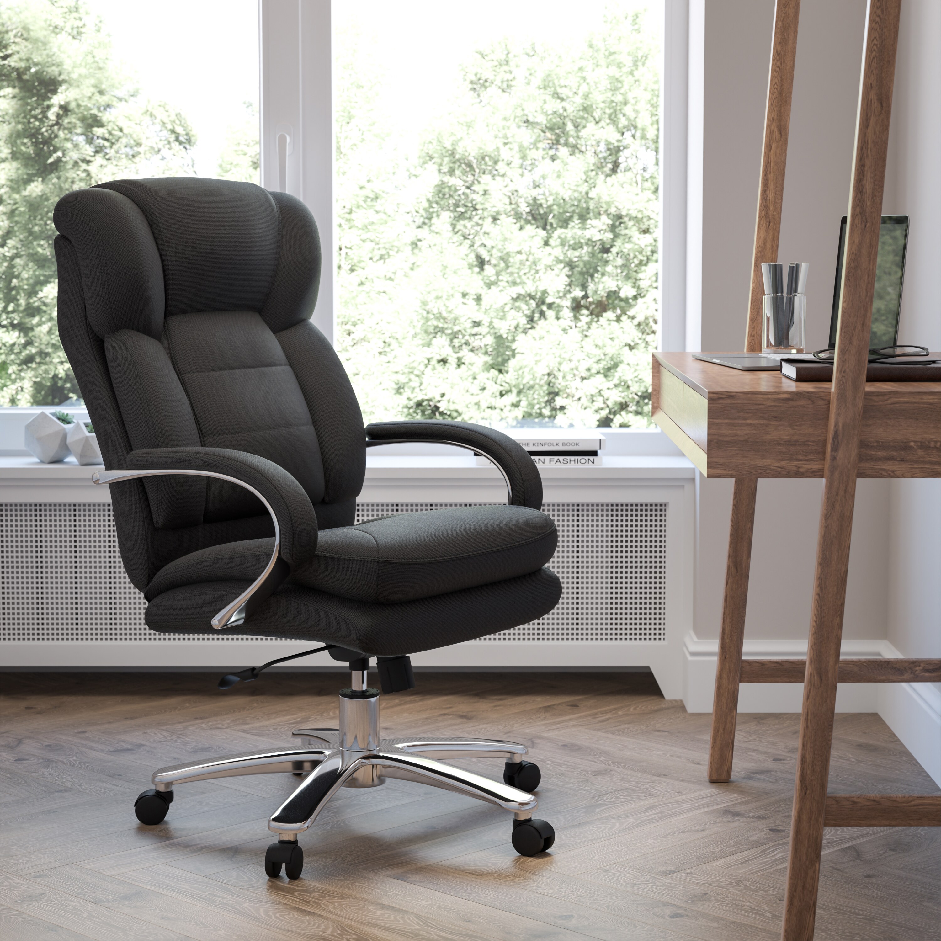 OSP Home Big/Tall Desk Chair in Black