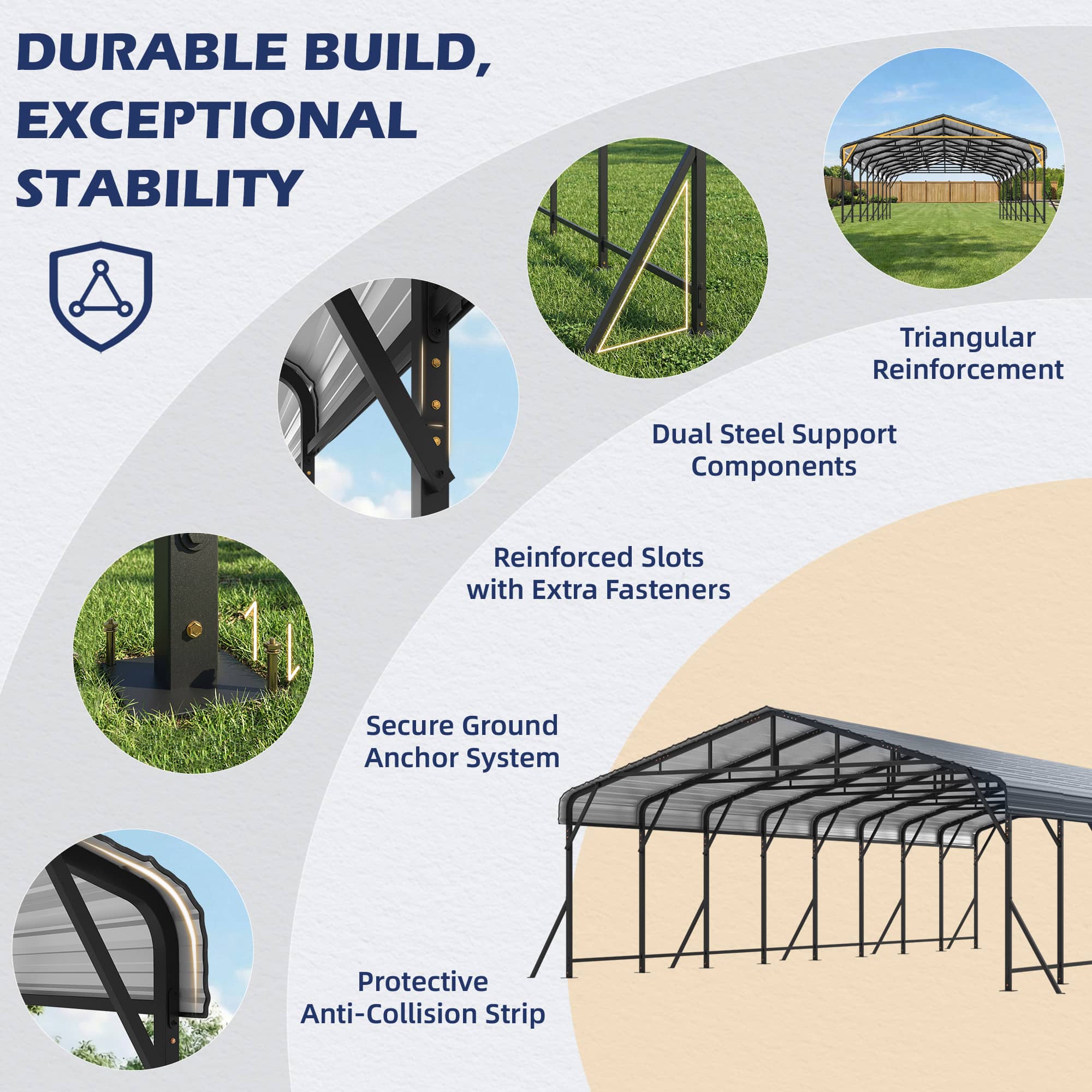 U-HOMY X-310-WG Carport-Covers - View #4