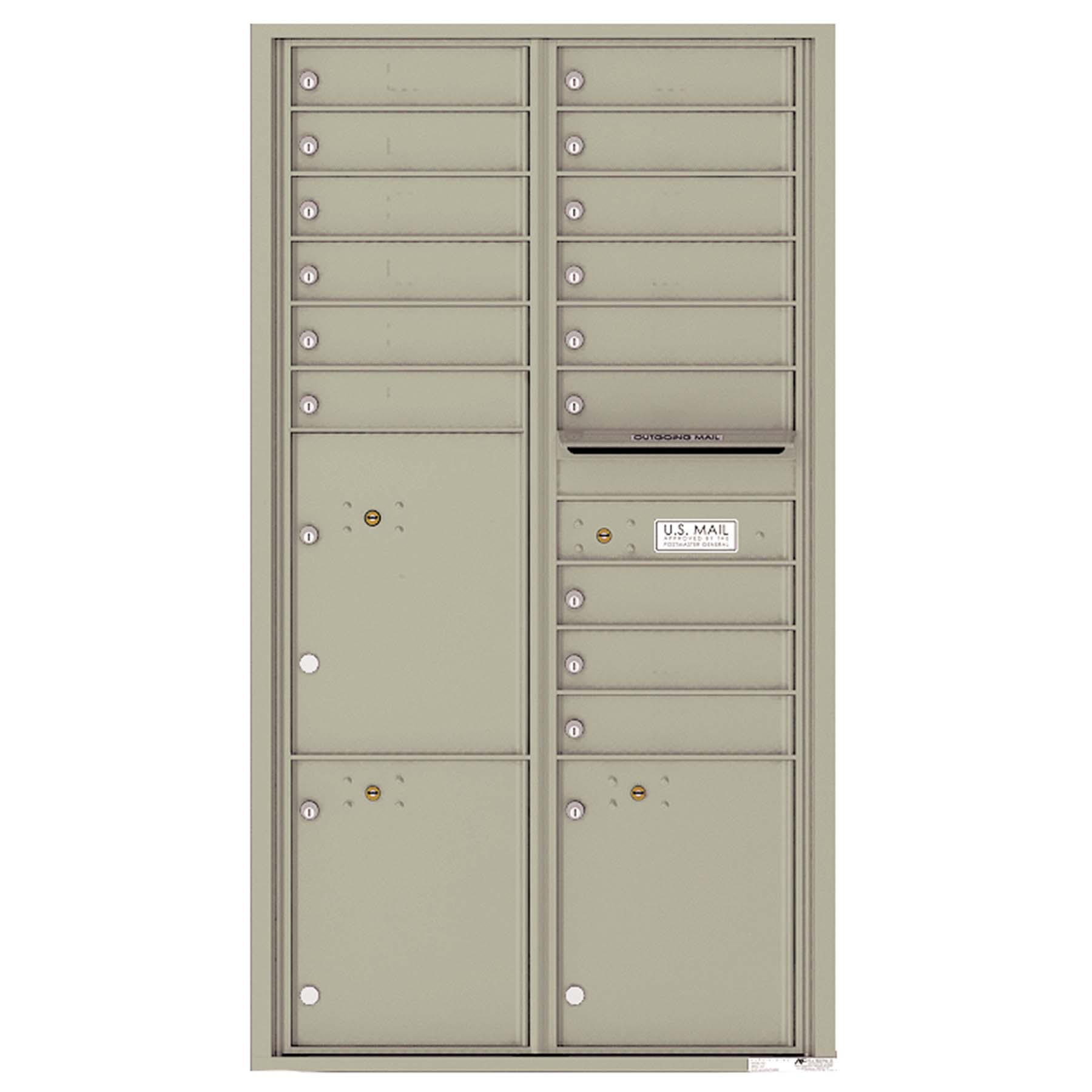 Florence 4C16D-15PG Versatile Locking Metal Small Mailbox