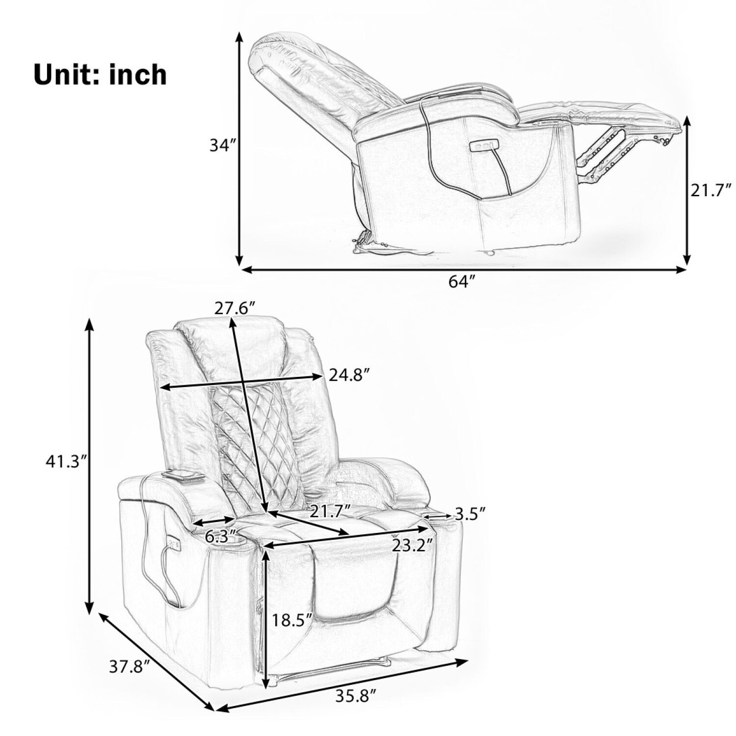JASMODER SG000650AAB recliners - View #2
