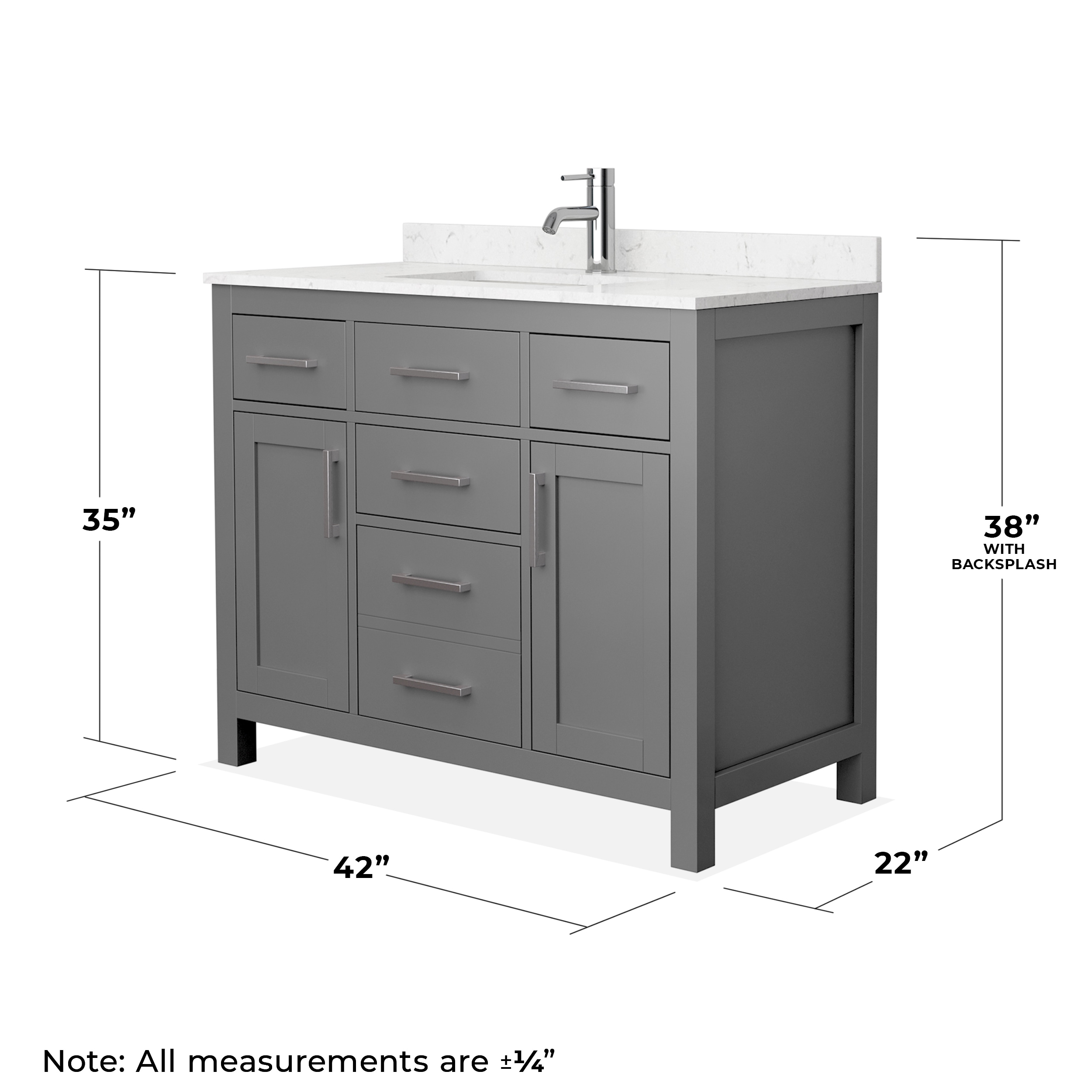 Wyndham Collection WCG242442SKGCCUNSMXX Bath-Vanity-Combo - View #5