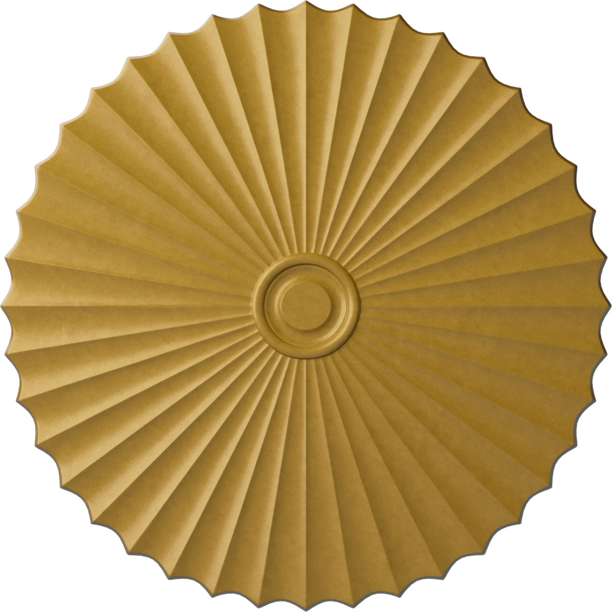 Ekena Millwork CM48SHIGS Shakuras 47.625-in W x 47.625-in L Painted Iridescent Gold Polyurethane Whole Ceiling Medallion