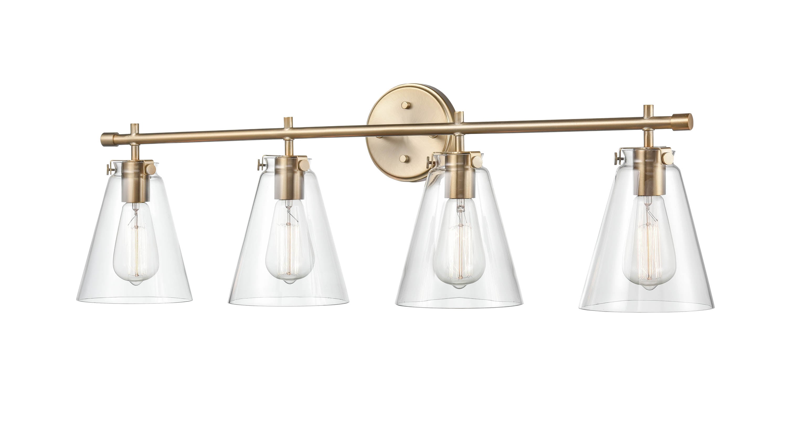Millennium Lighting 8124-MG Vanity Lights 10.83-in 4 -Light Gold Traditional Vanity light