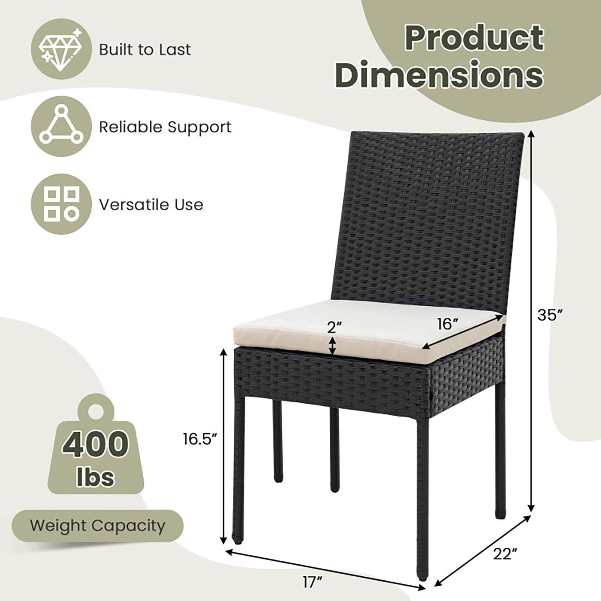 CASAINC WFEHAC-01-BR-2S Patio-Chairs - View #6