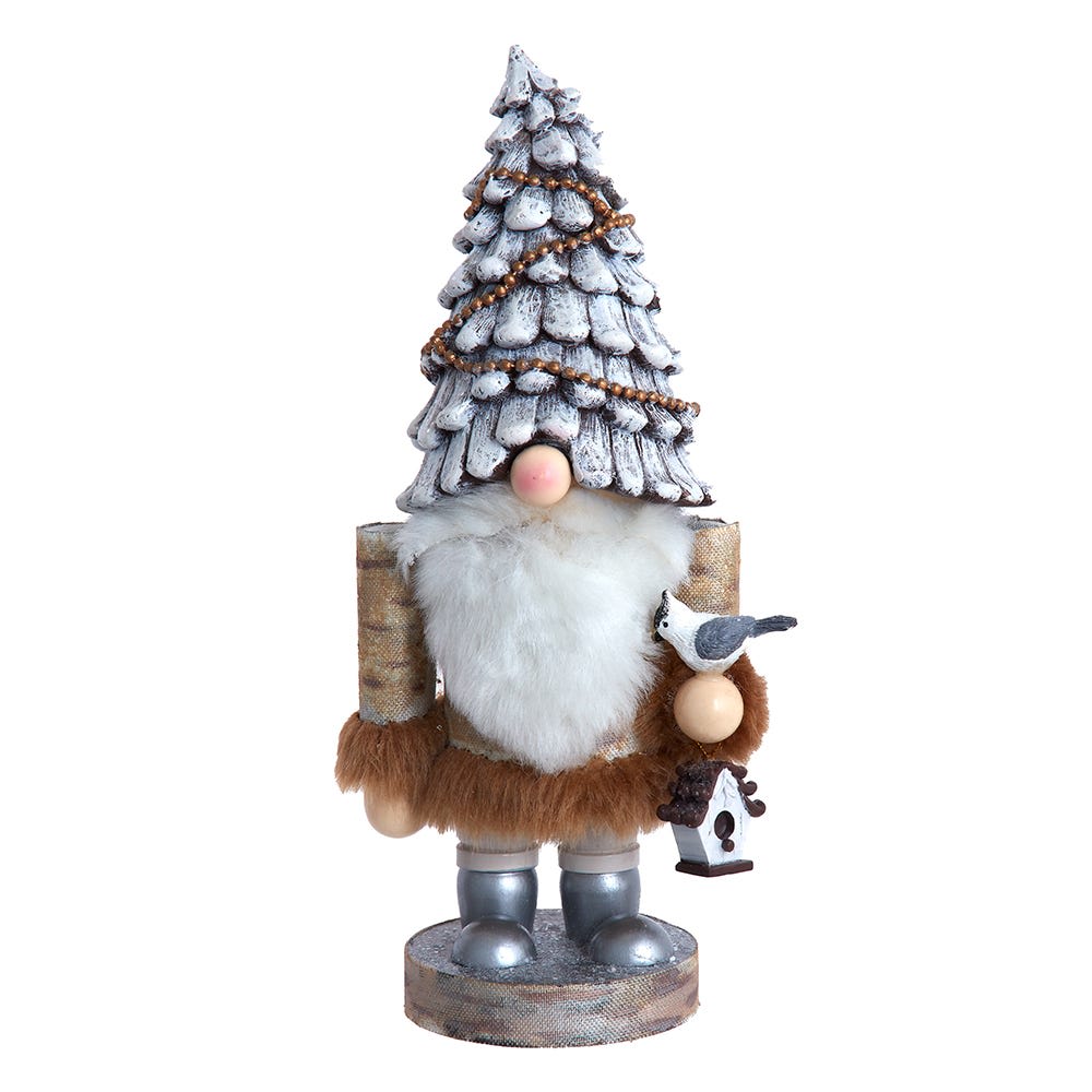 10-Inch Wooden Rustic Glamour Gnome Nutcracker