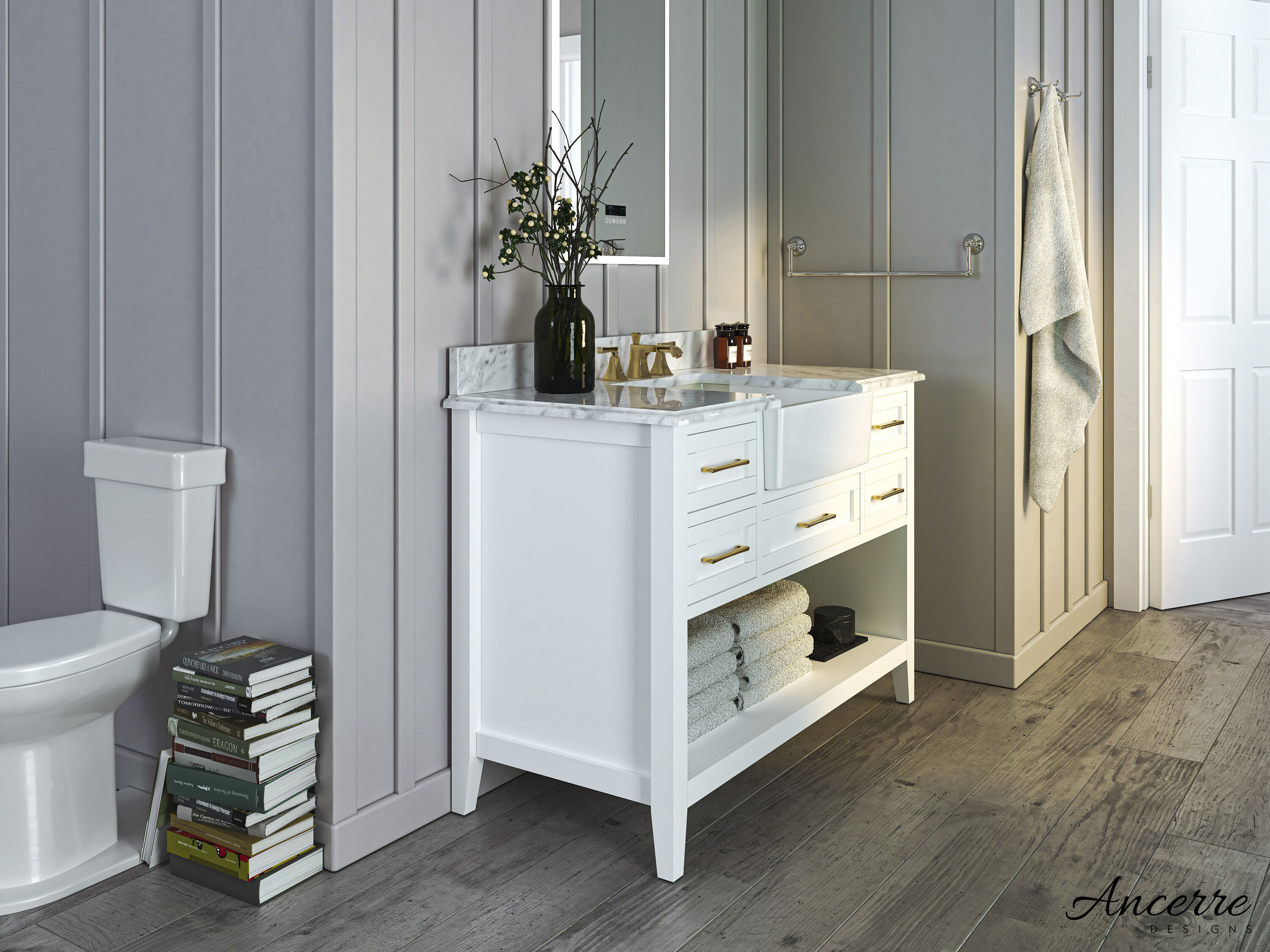 Ancerre Designs VTS-HAYLEY-48-W-CW Bath-Vanity-Combo - View #10