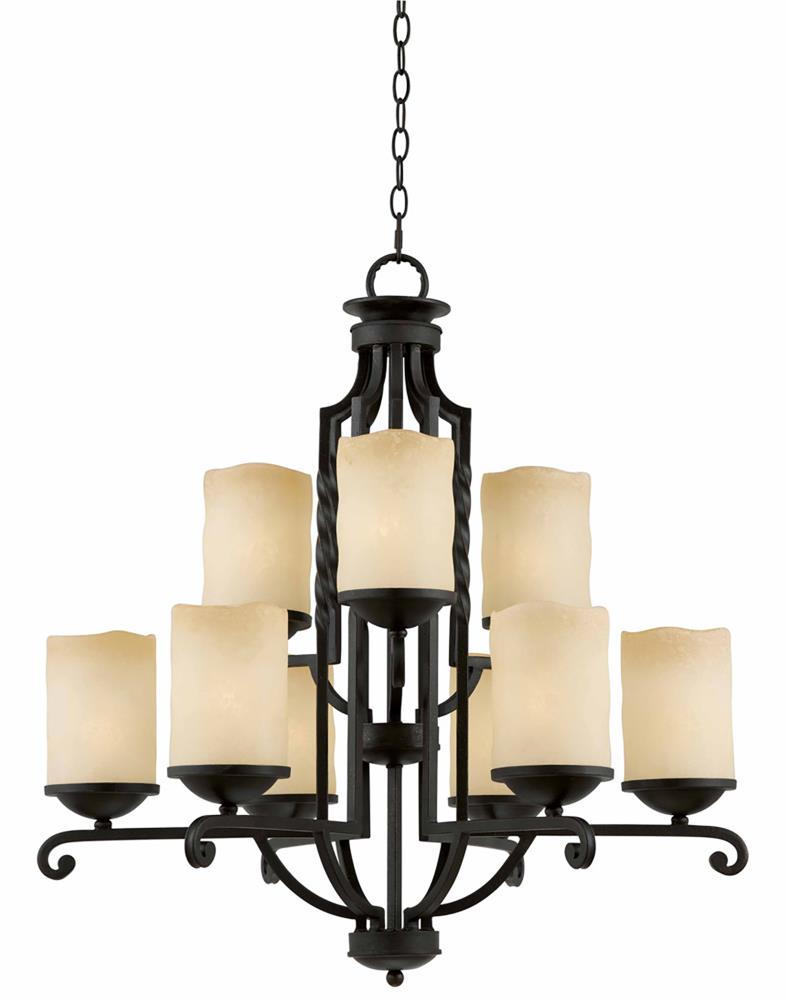 Gaia 1-Light Textured Black Traditional Chandelier In The Chandeliers ...