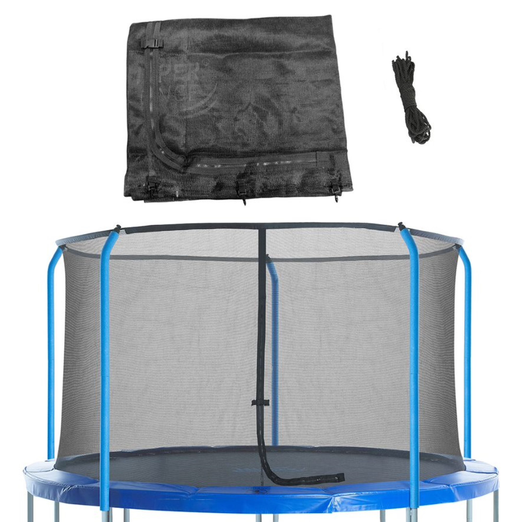 UpperBounce UBNET-15FGB-5 Enclosure Net Black Trampoline Safety Enclosure