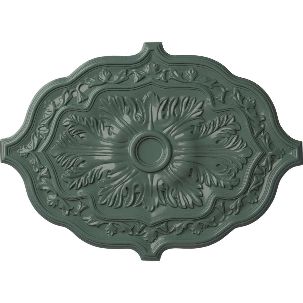 Ekena Millwork CM36X26PECBF Pesaro 36-in W x 36-in L Cloud Burst Polyurethane Ceiling Medallion