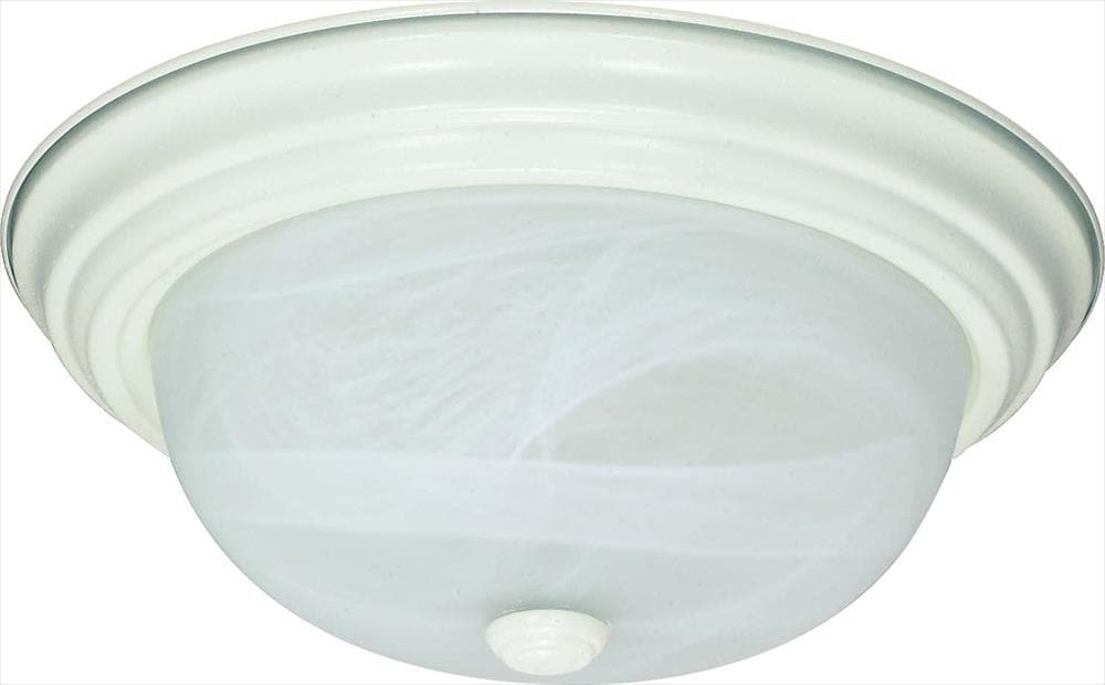 LW-SC528271 2-Light 11.38-in Textured White Flush Mount Light