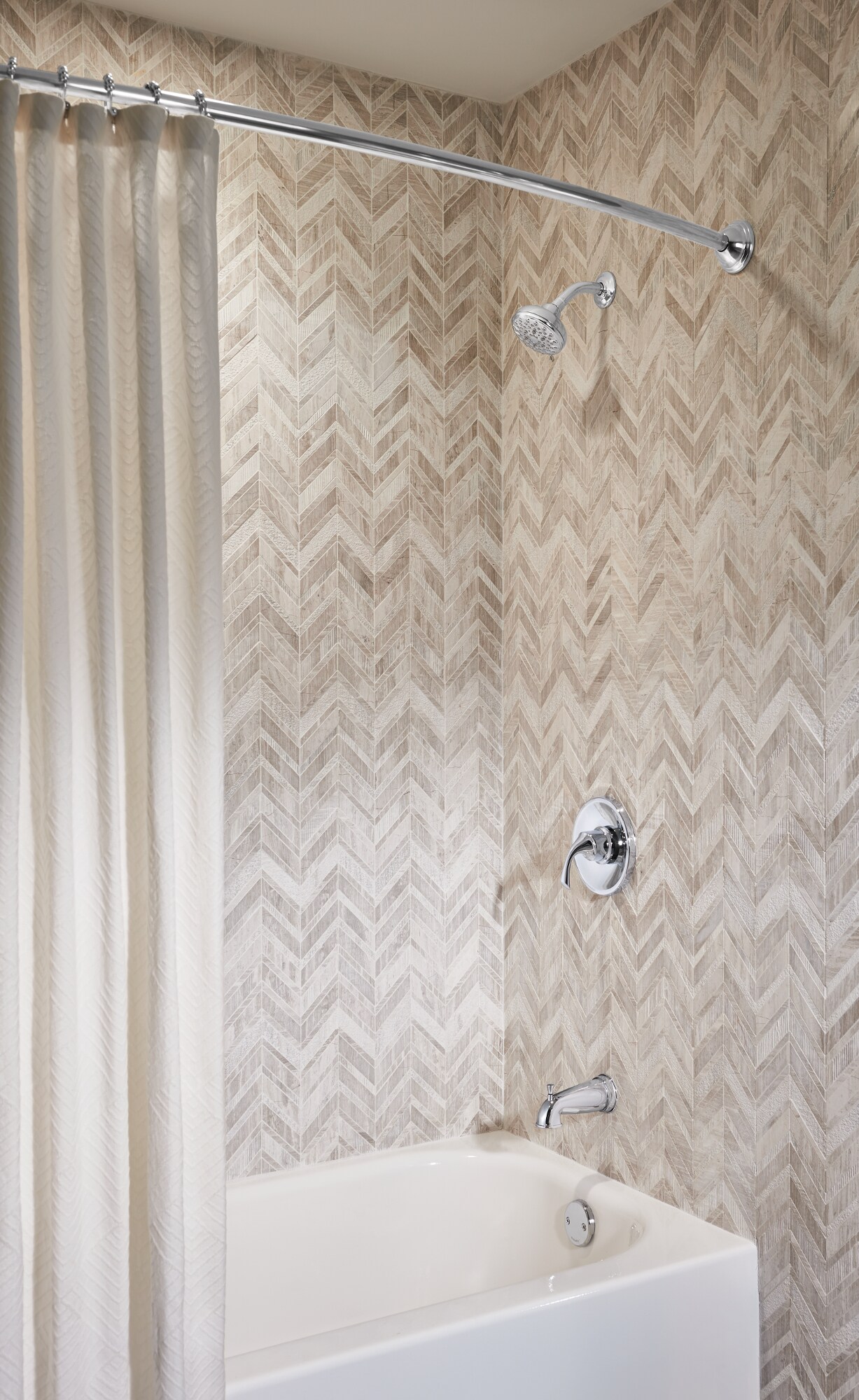 Idora Chrome Wall Mounted Tub and Shower Set