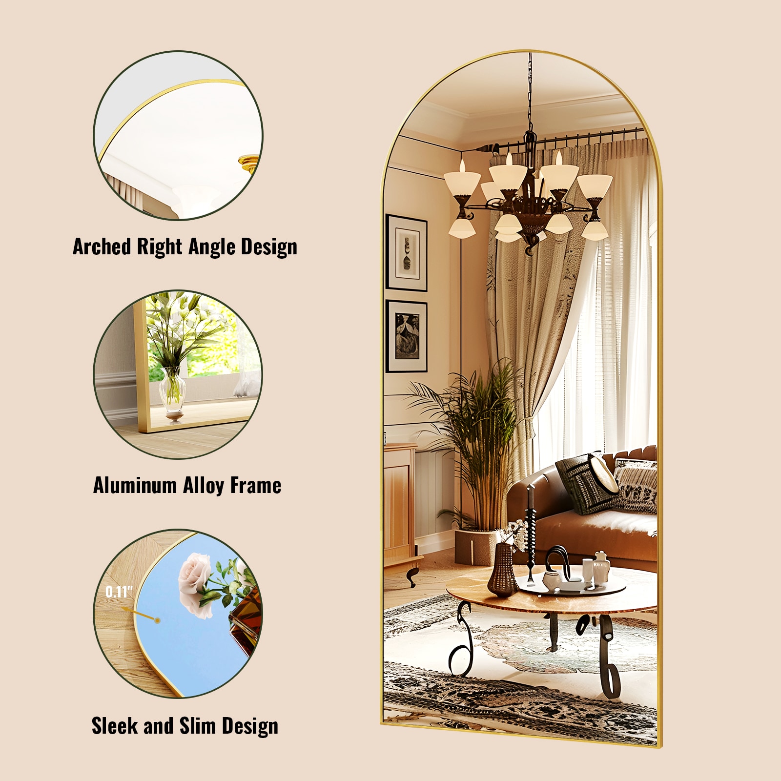BEAUTYPEAK YH3375G Decor-Mirrors - View #6