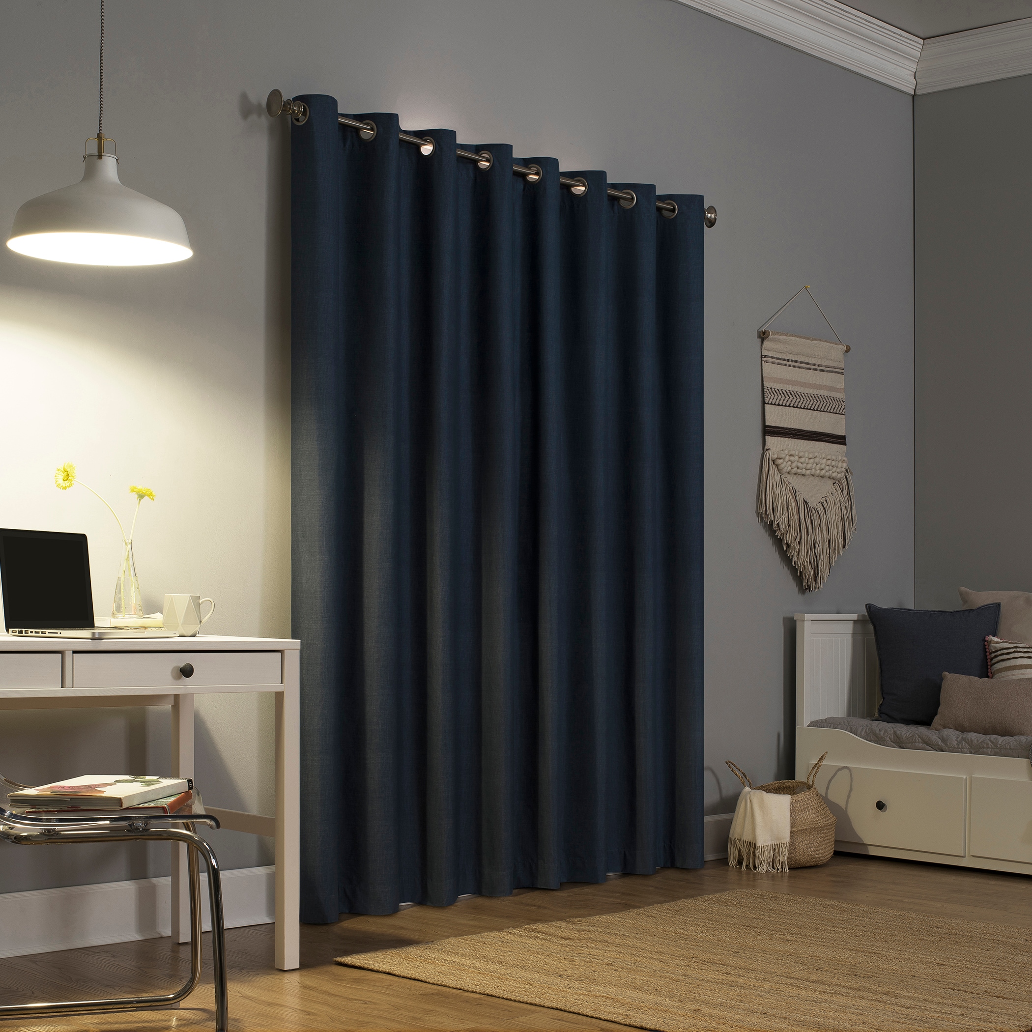 Indigo Thermal Insulated Blackout Grommet Curtain Panel 50"x95"