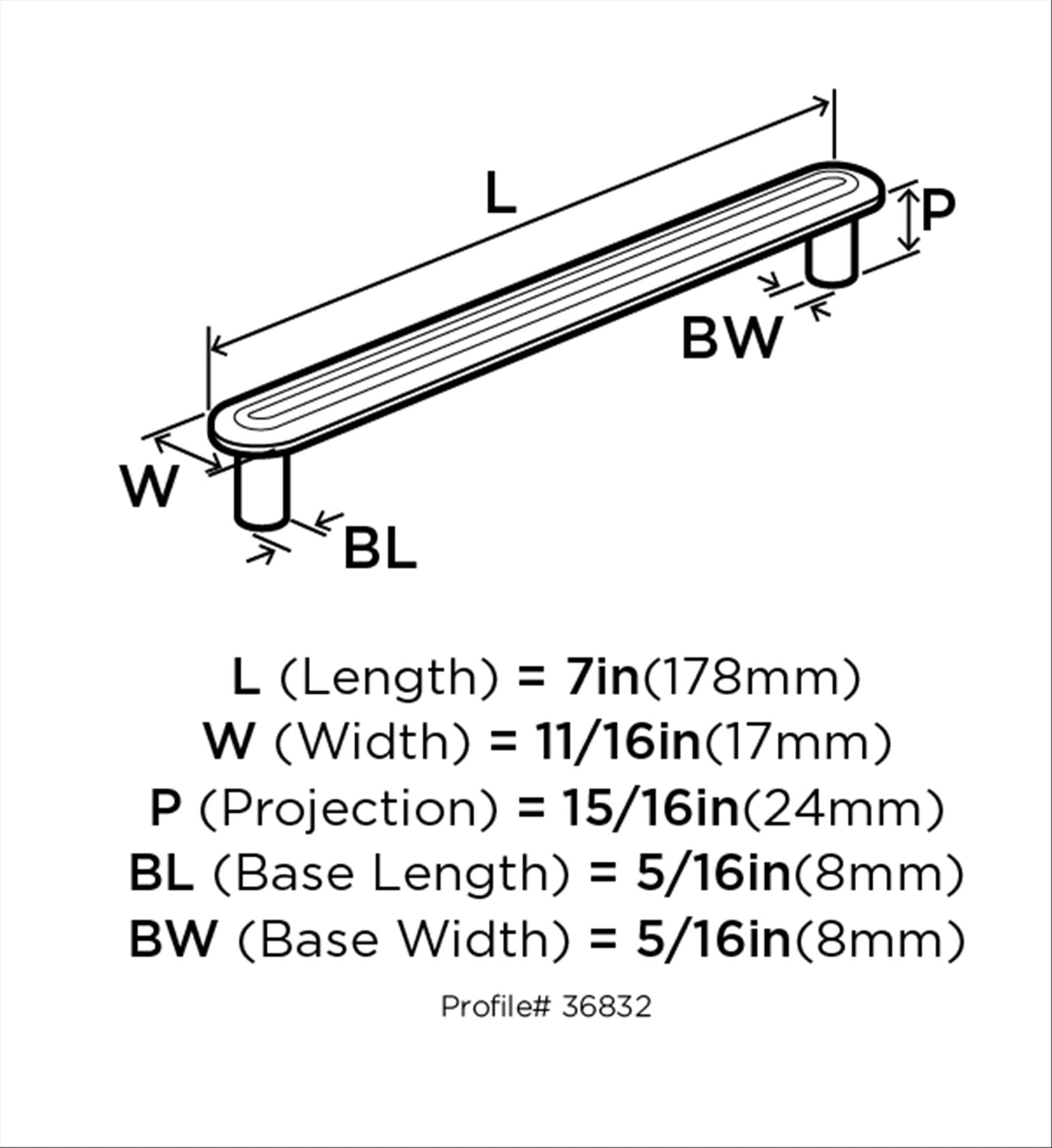 Amerock BP36832BBZ Cabinet-Pulls - View #6