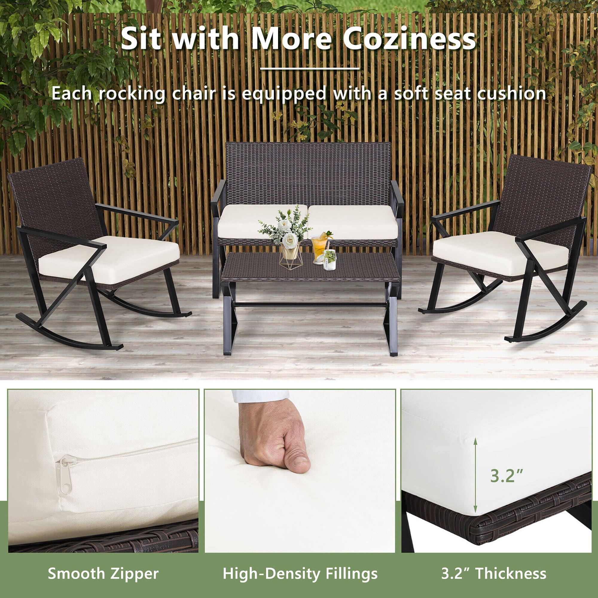 Forclover HYFL-741+ Patio-Conversation-Sets - View #7
