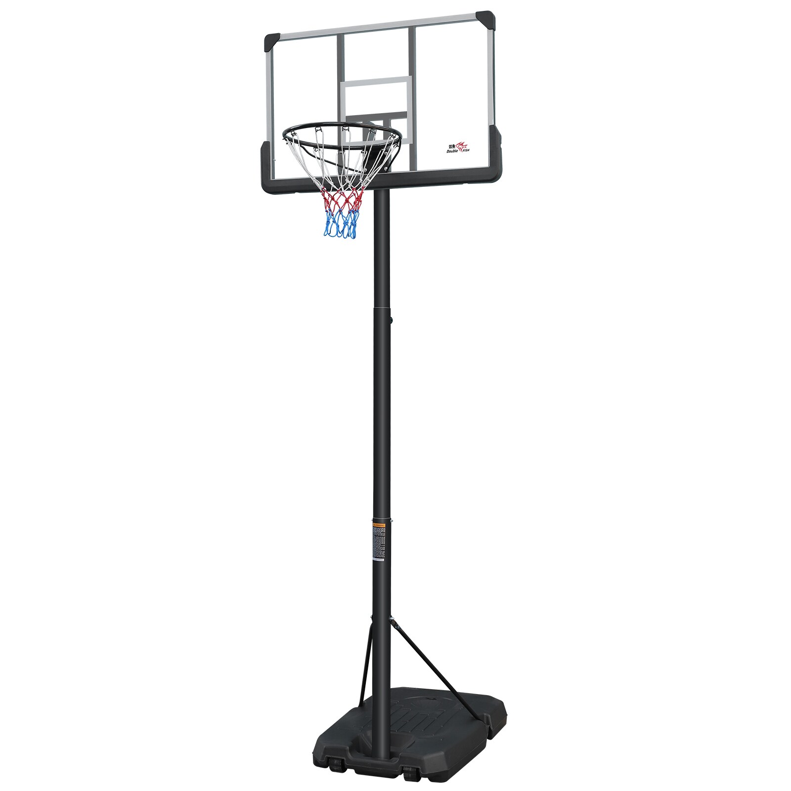 LOVMOR SF-WO-W3087P251058 Basketball Hoop 710ft 44 Backboard Portable Rust Proof