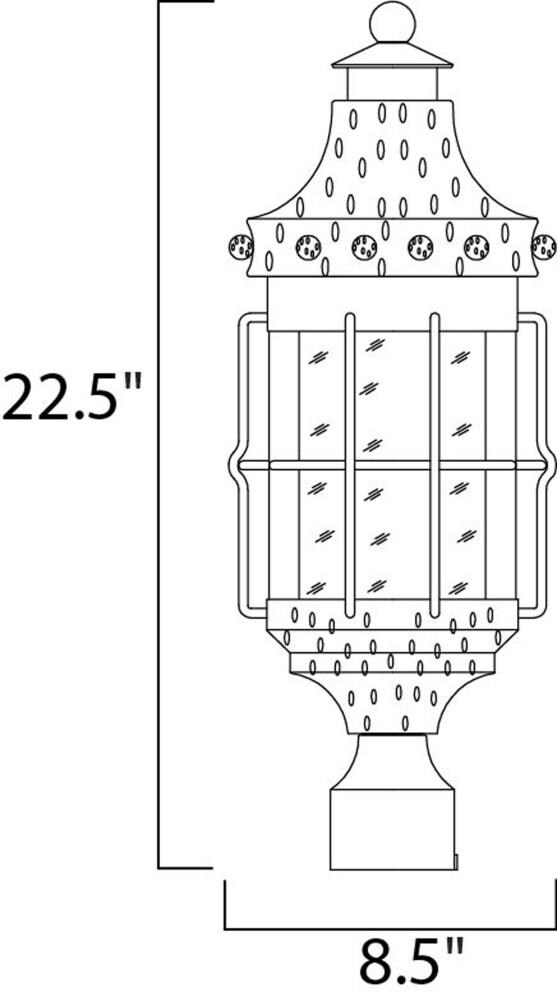 Maxim Lighting 30080CDCF Post-Lights - View #3