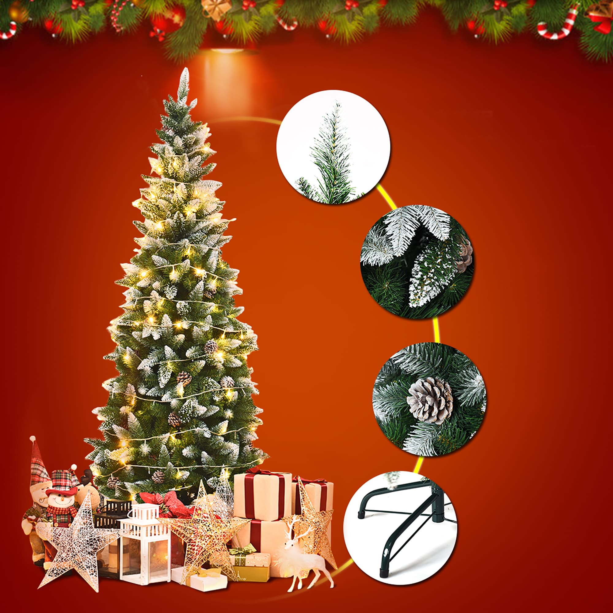 Costway CM22052 Artificial-Christmas-Trees - View #2
