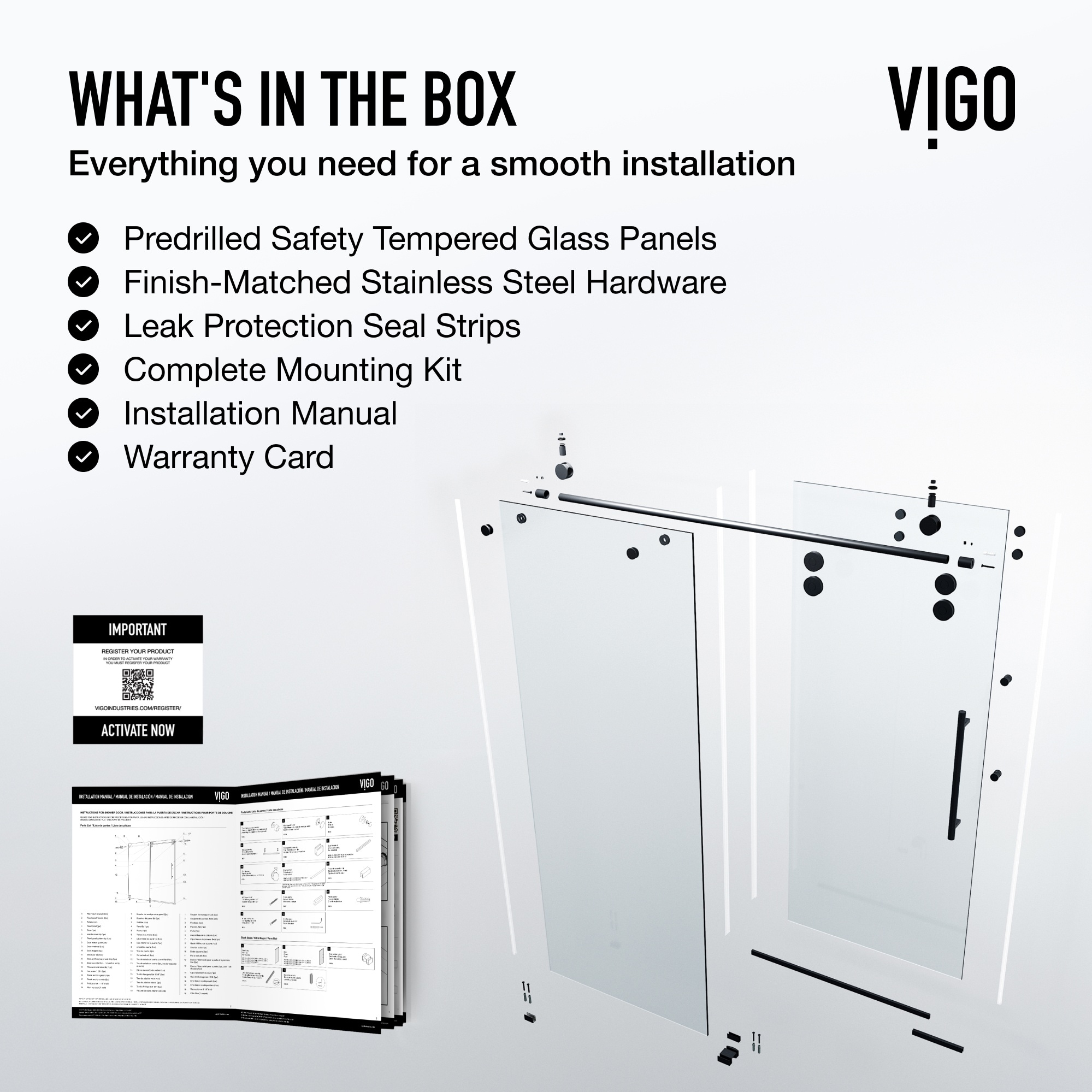 VIGO VG6041MBCL6074 Shower-Doors - View #13