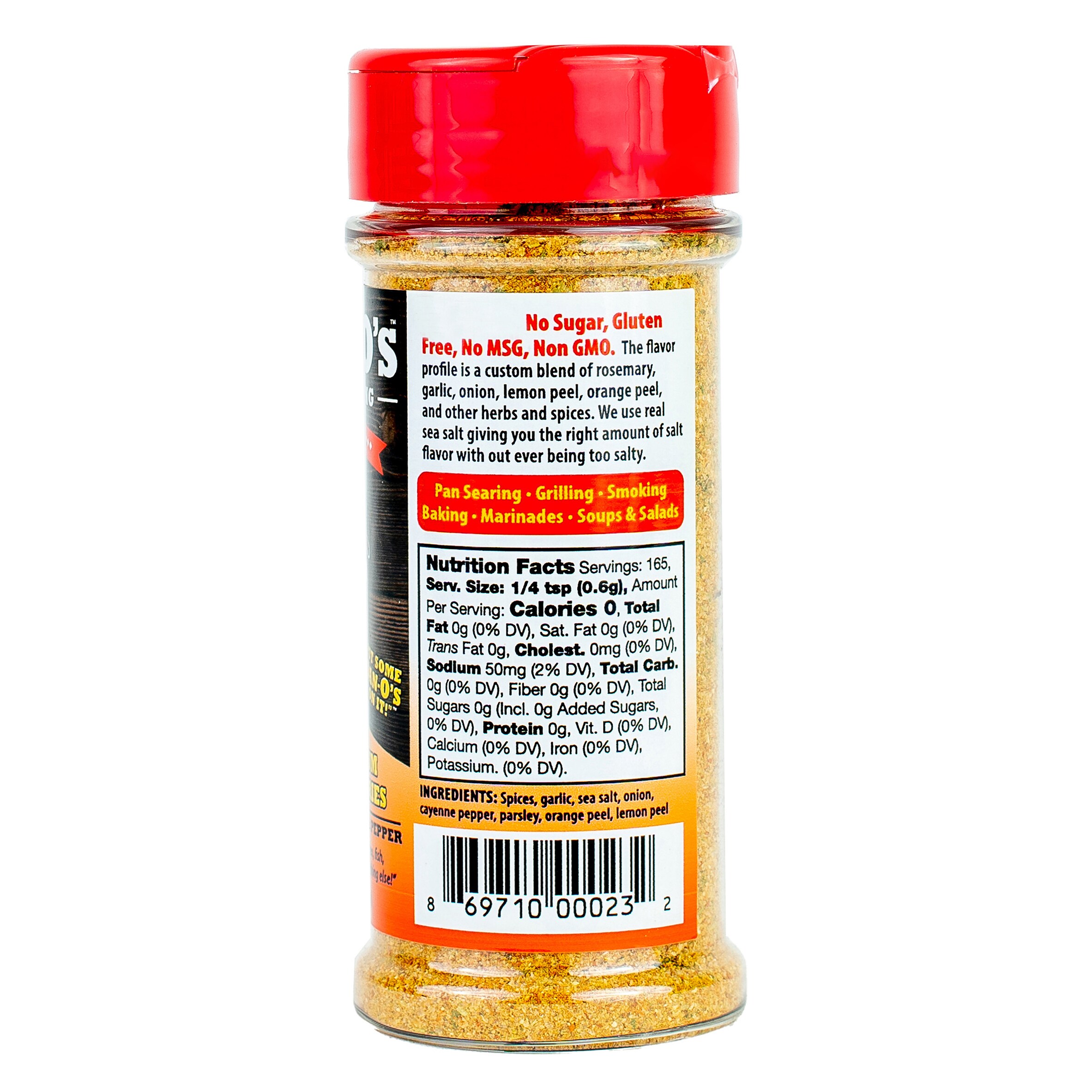 Kinder's No Salt Lemon Pepper 2.6 Oz for Grilling Or A Smoker