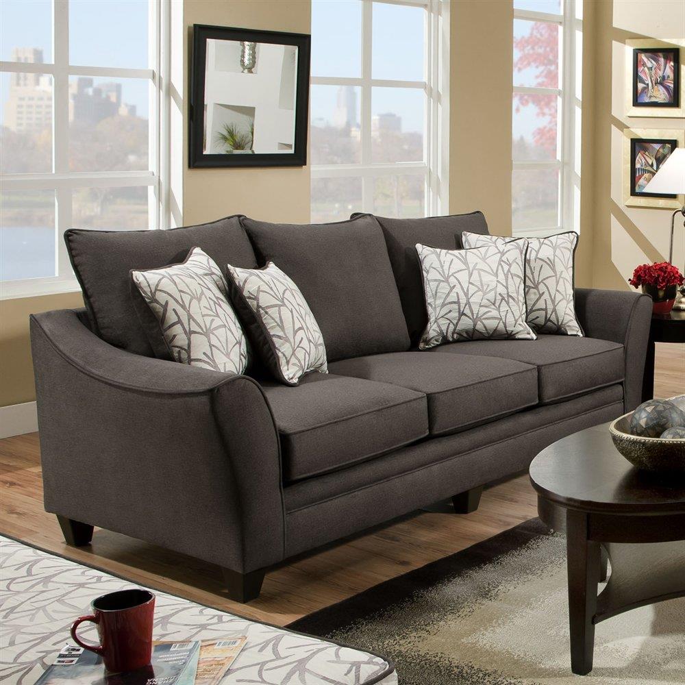 CASAINC 85-in Modern Grey Microfiber Sofa in the Couches, Sofas