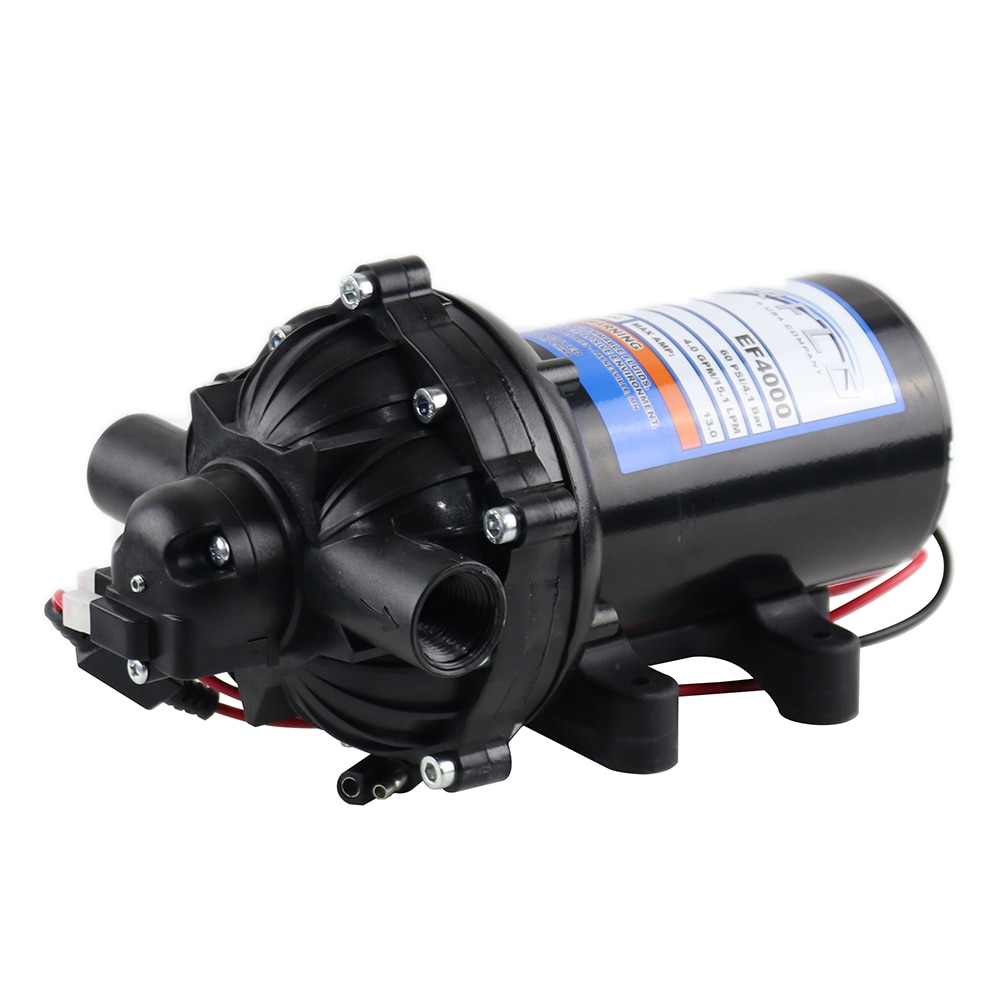 Everflo 12V 4.0GPM Diaphragm Sprayer Pump - 60 PSI Max with 1/2 in. FNPT Ports