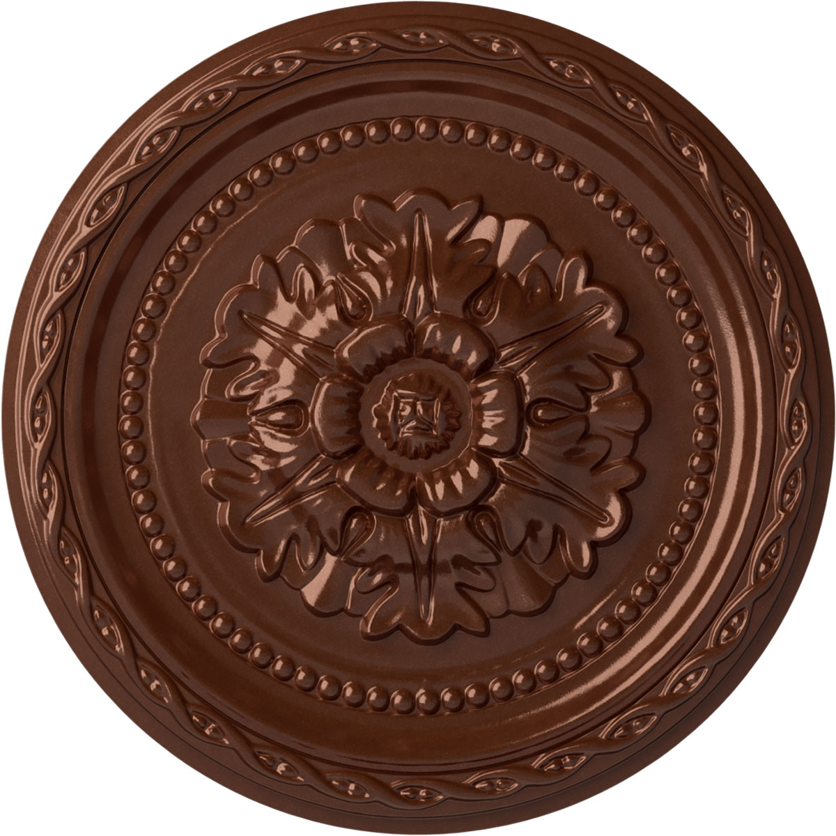 Ekena Millwork CM11PACPS Palmetto 11.5-in W x 11.5-in L Painted Copper Penny Polyurethane Whole Ceiling Medallion
