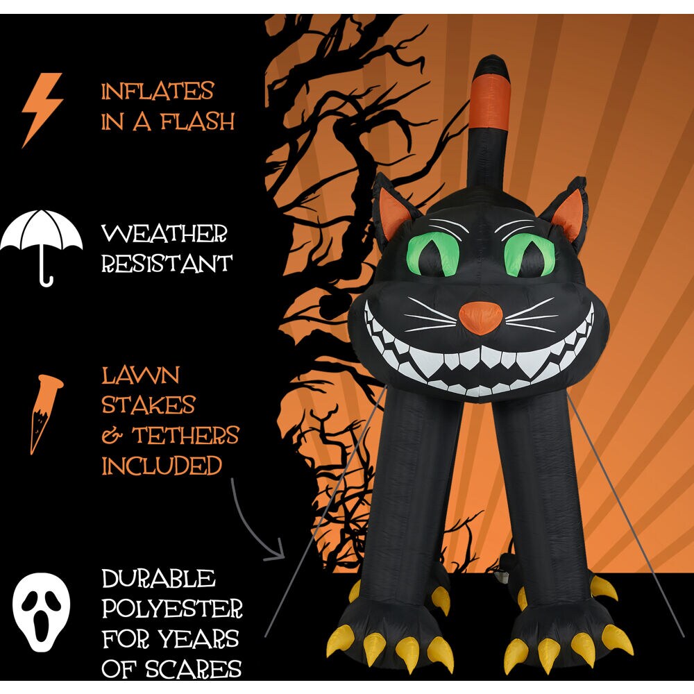Haunted Hill Farm HIBCAT101-L Outdoor-Halloween-Decor - View #4