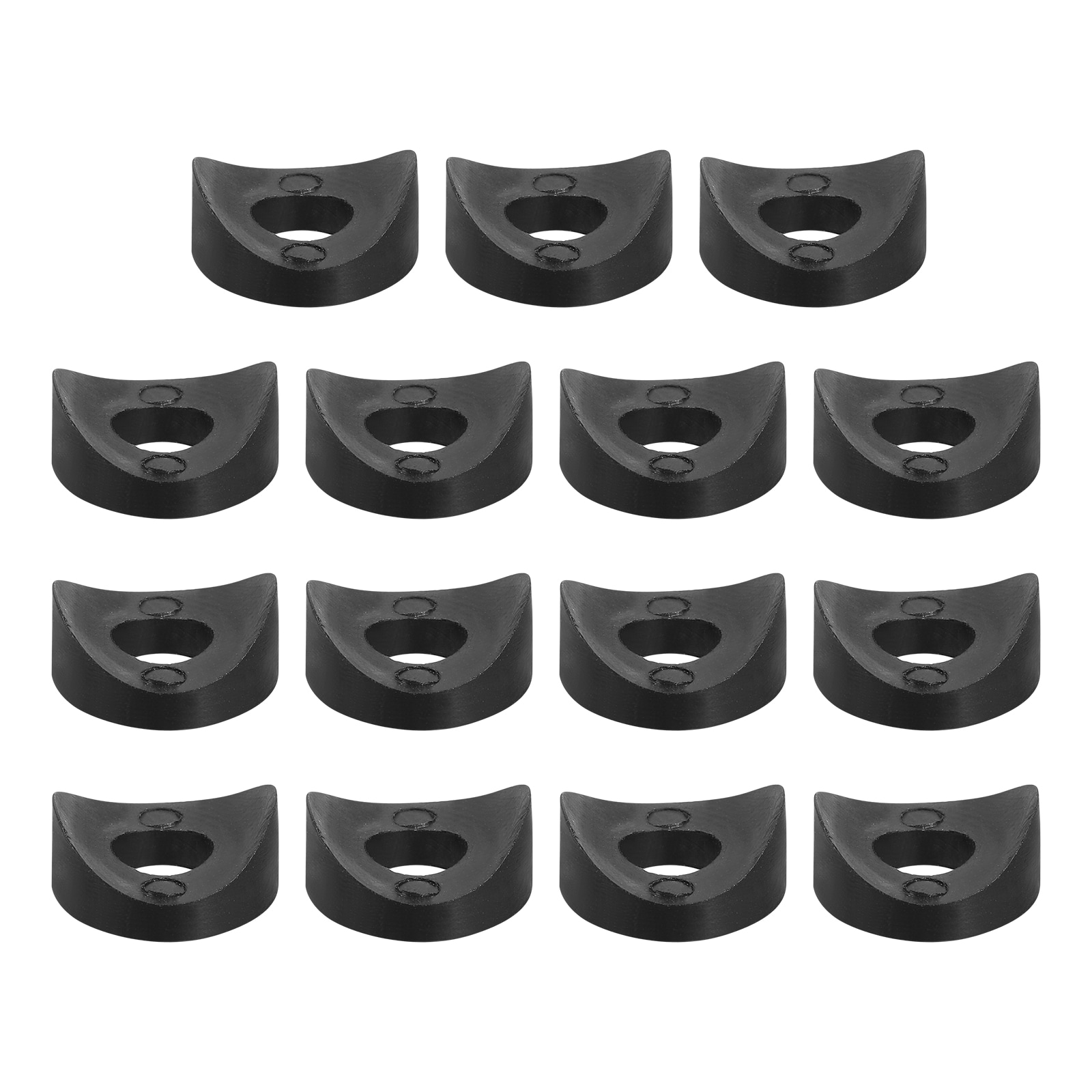 Unique Bargains 50pcs Plastic Round Washers 6mm x 16mm x 3mm Black PE Concave Washer Spacer Hardware Machine Fastener for Round Tube Fixing #S25072801UX3299