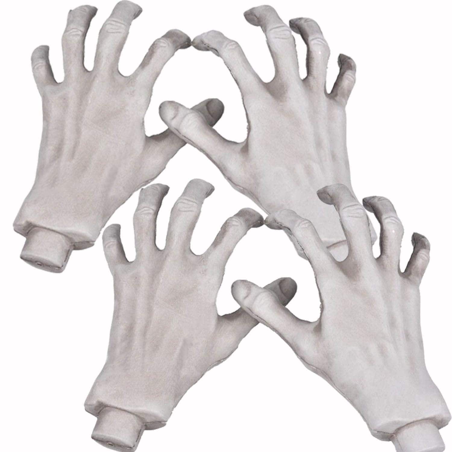 DYRCJ  Halloween Skeleton Hands Realistic Life Size Severed Fake Plastic Hands for Halloween Props Decoration 2 Pairs durable