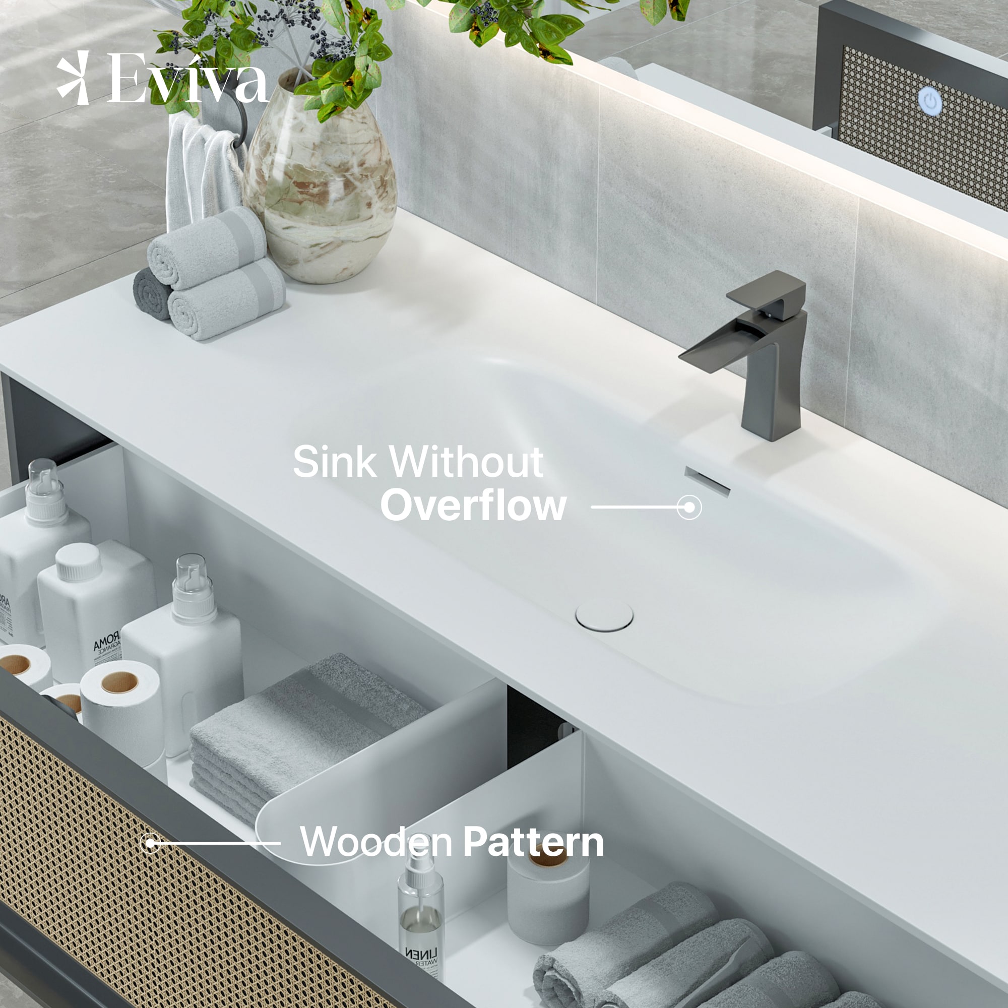 Eviva EVVN116-44NOK/BL Bath-Vanity-Combo - View #4