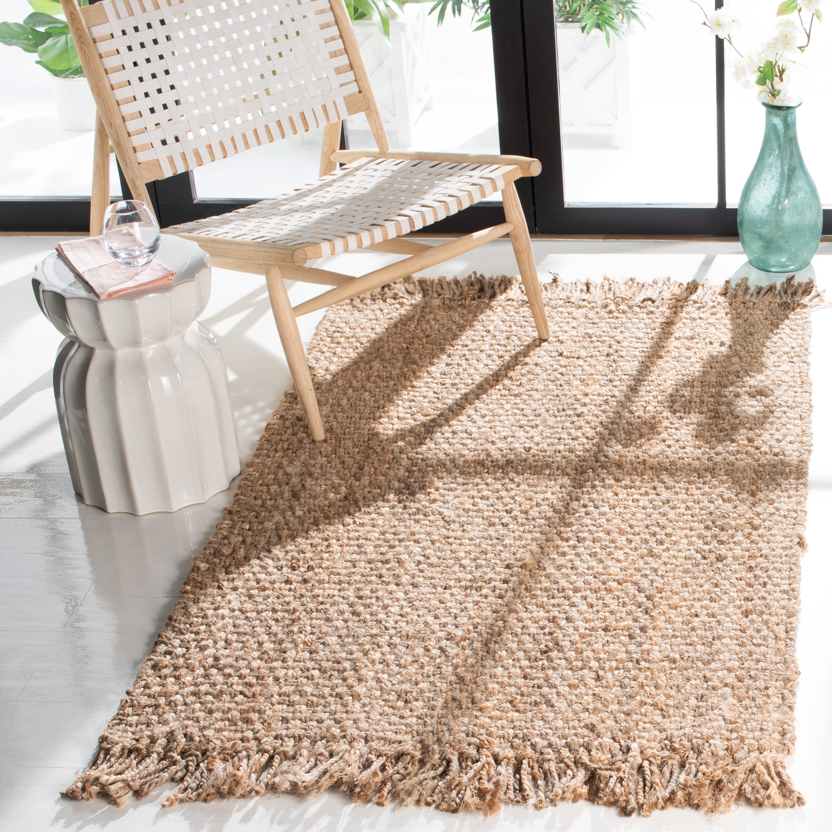  Msr9491 Natural Fiber Natural Solid / Tonal 3ft-6in x 5ft-6in Small Rectangle Rug