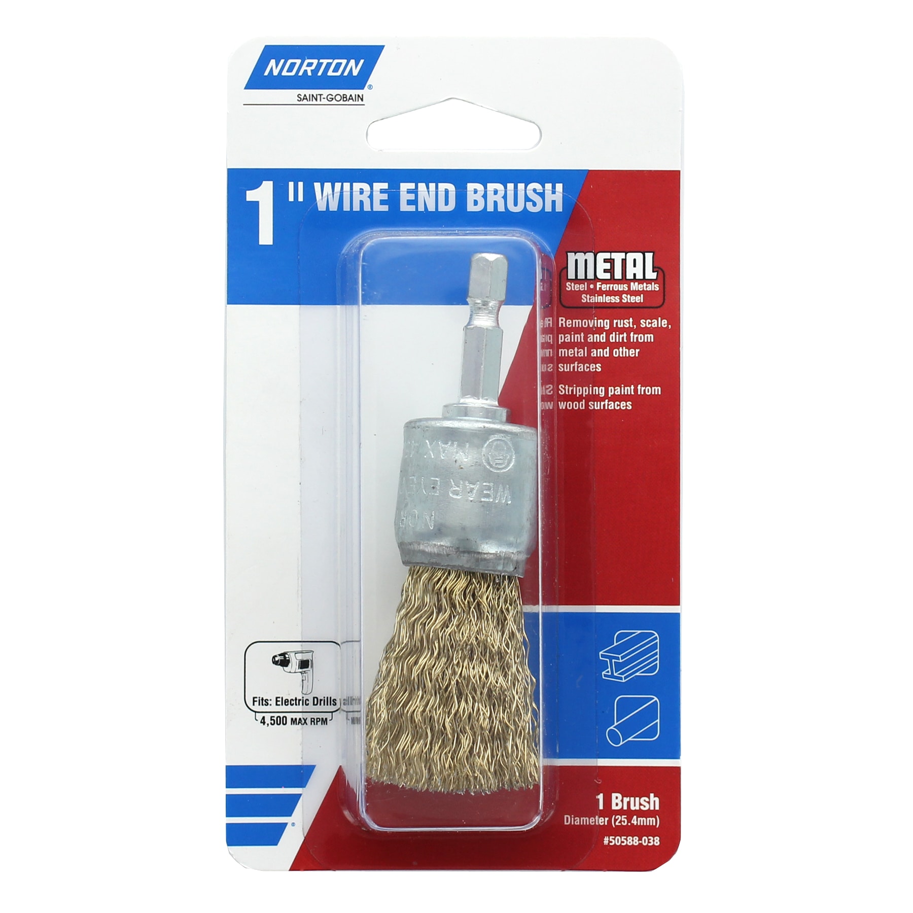 Norton Wire End Brush 1-in Coarse Wire End Brush Electric Drill in the Wire  Wheels & Buffers department at