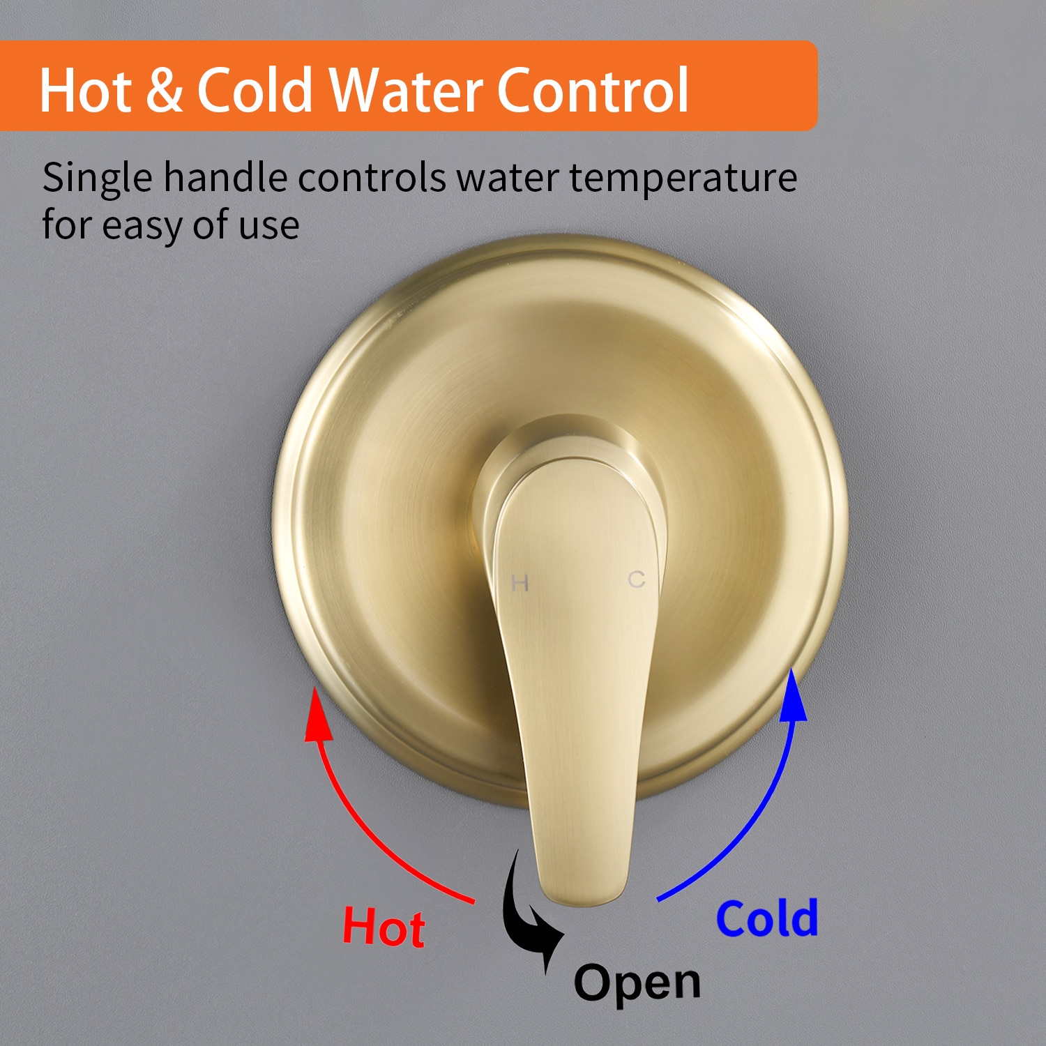 WELLFOR YBT1204HCH Showerhead-Bar-Panels - View #7