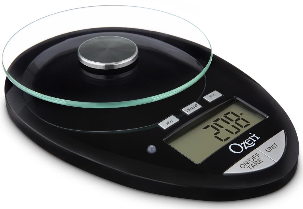 Ozeri Touch Professional Digital Kitchen Scale Tempered Glass, Black