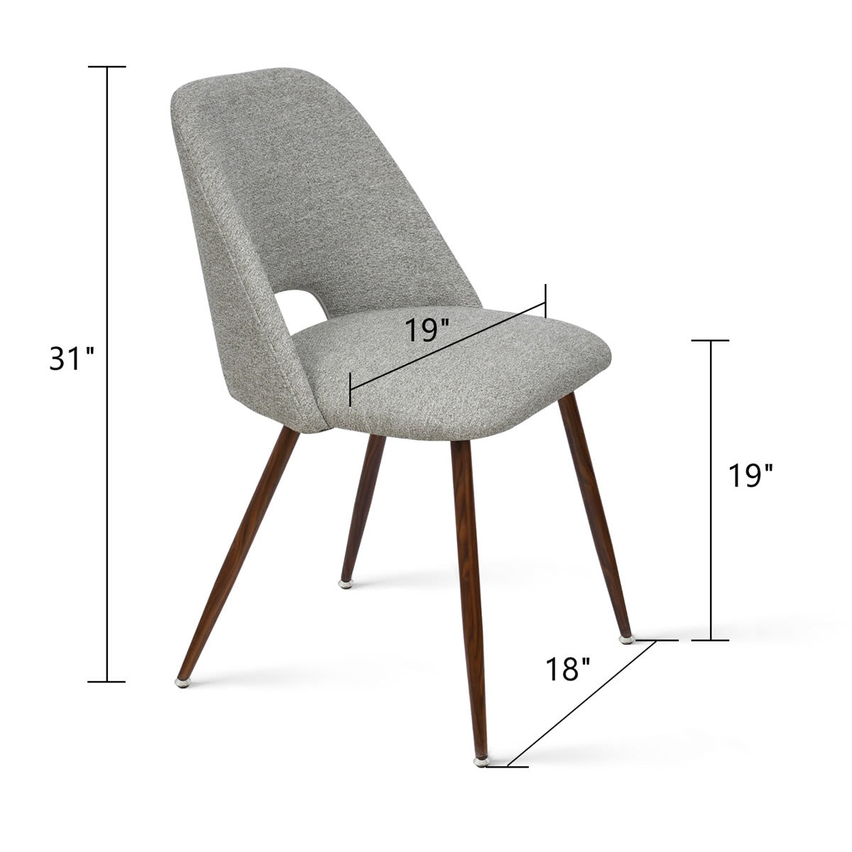Maison Boucle EDWIN-CHAIR-GREY-8 Dining-Chairs - View #3