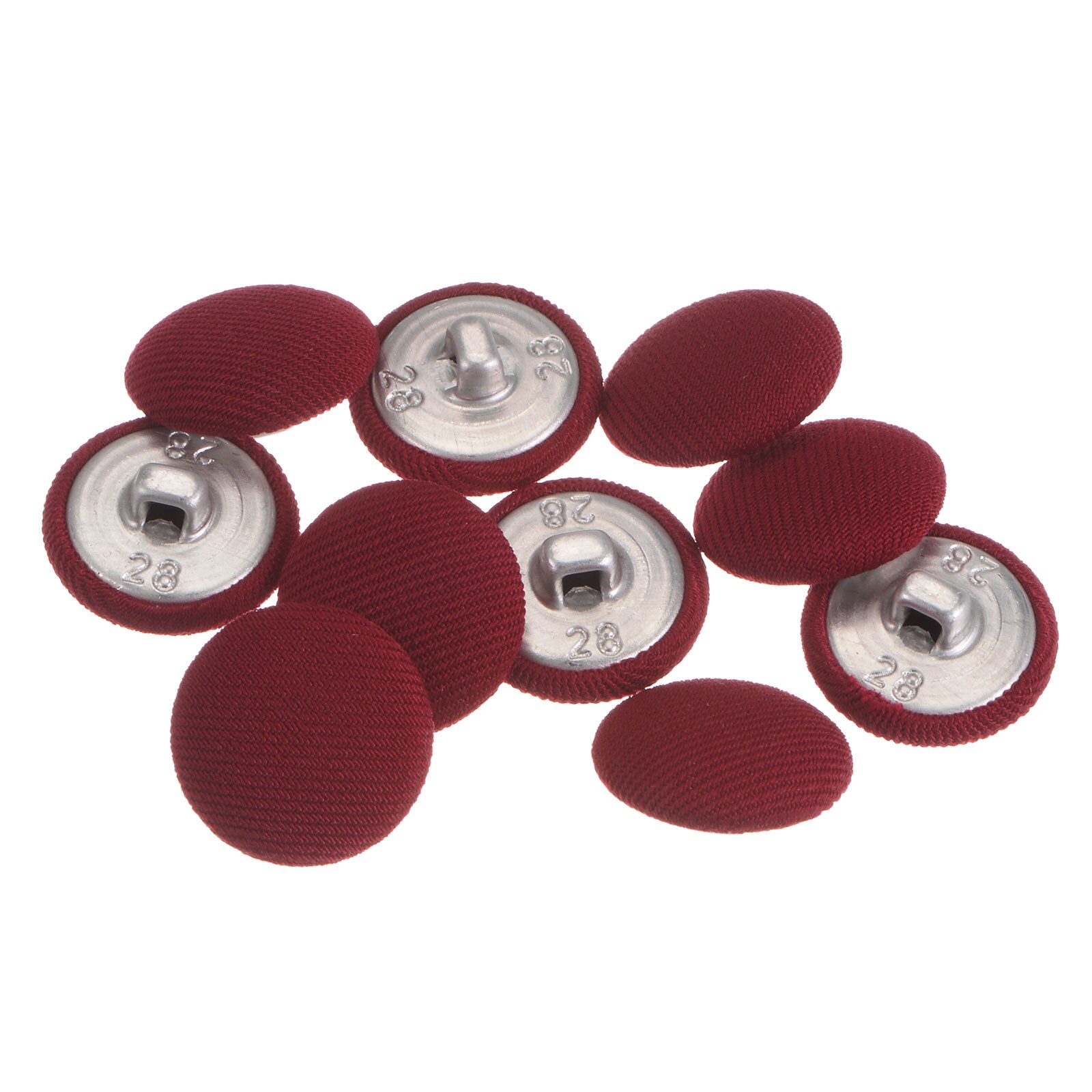 Harfington 10pcs 28L Fabric Cloth Covered Button 18mm Metal Shank Round Sewing Buttons for Suits Dress Blouses Caramel