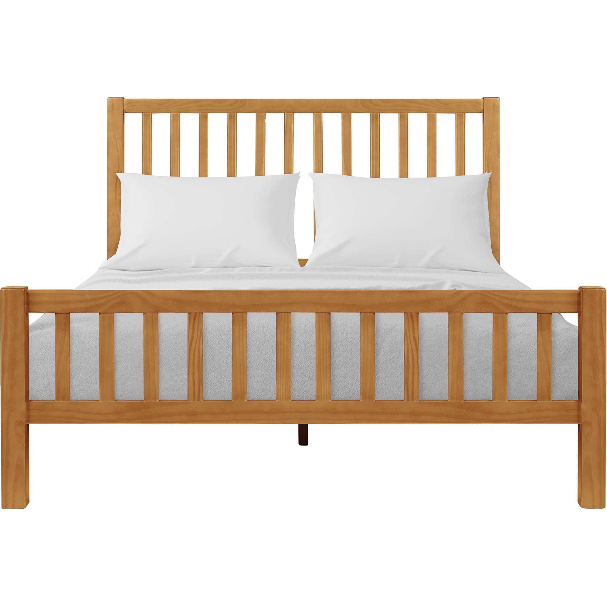 Camden Isle 115633 Hampton Oak King Wood Platform Bed