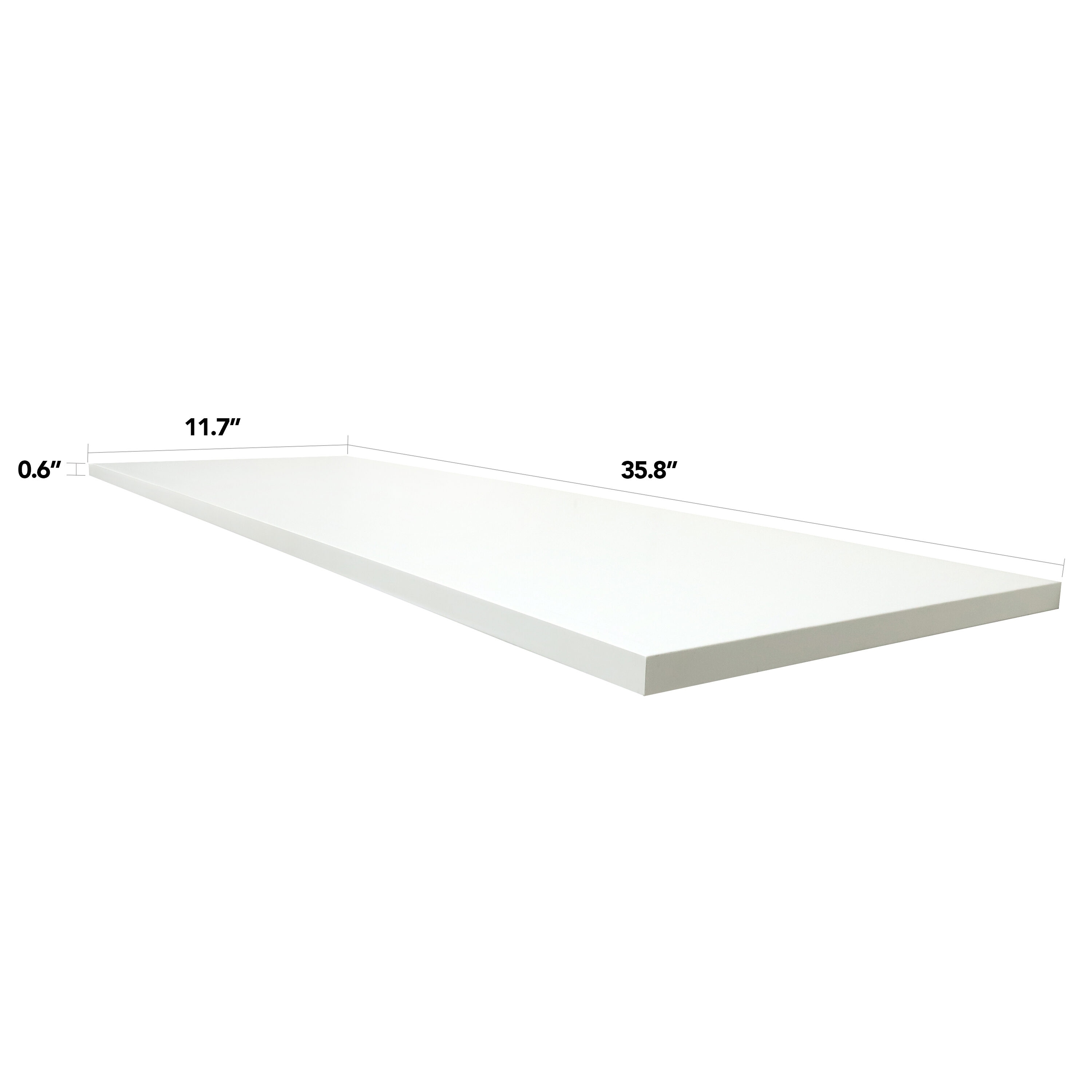 Rubbermaid White Shelf Board 35.8-in L x 11.8-in D Decorative