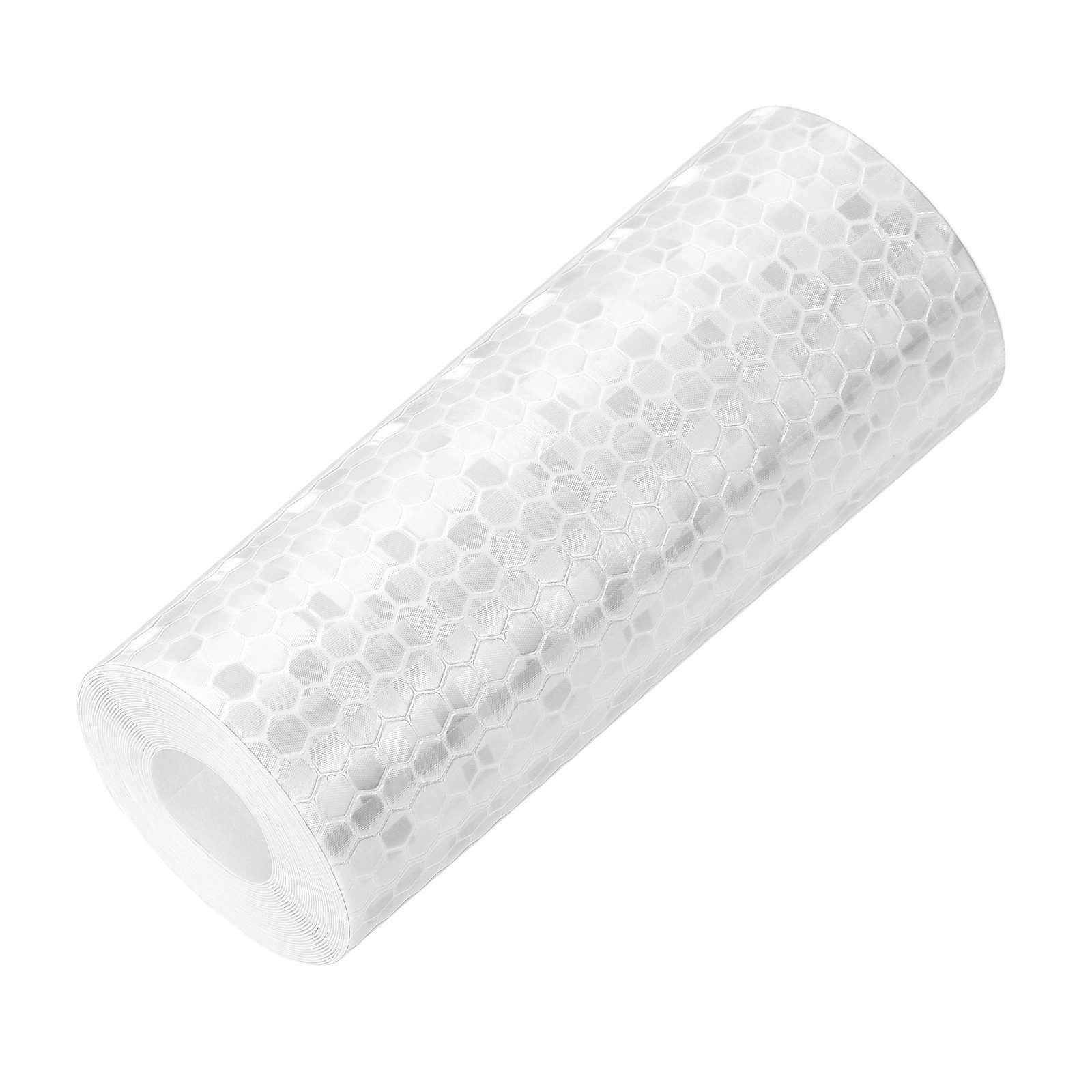 Unique Bargains Reflective Tape PVC Strong Adhesive Safety Warning Reflector Tape 10 Feet x 4inch Outdoor Waterproof Conspicuity Fit for Trailers Trucks Vehicles Bikes (White)