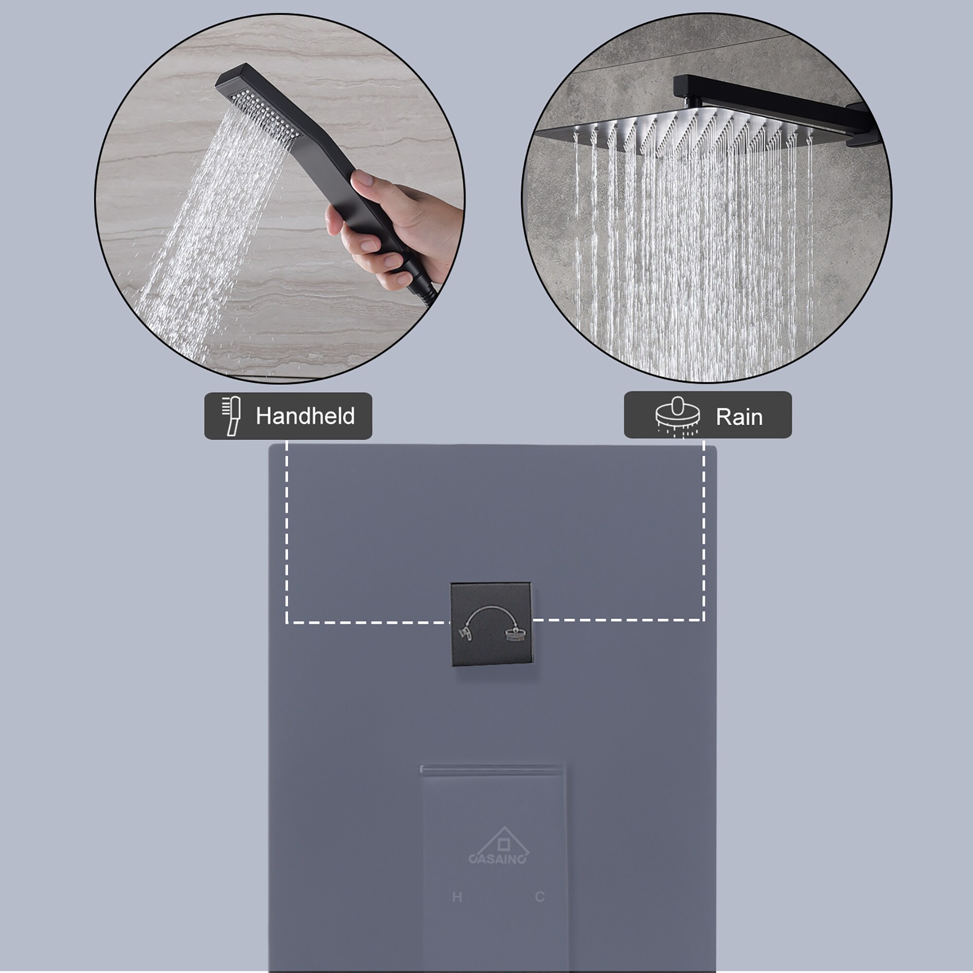 CASAINC CASA02BN-10 Showerhead-Bar-Panels - View #7