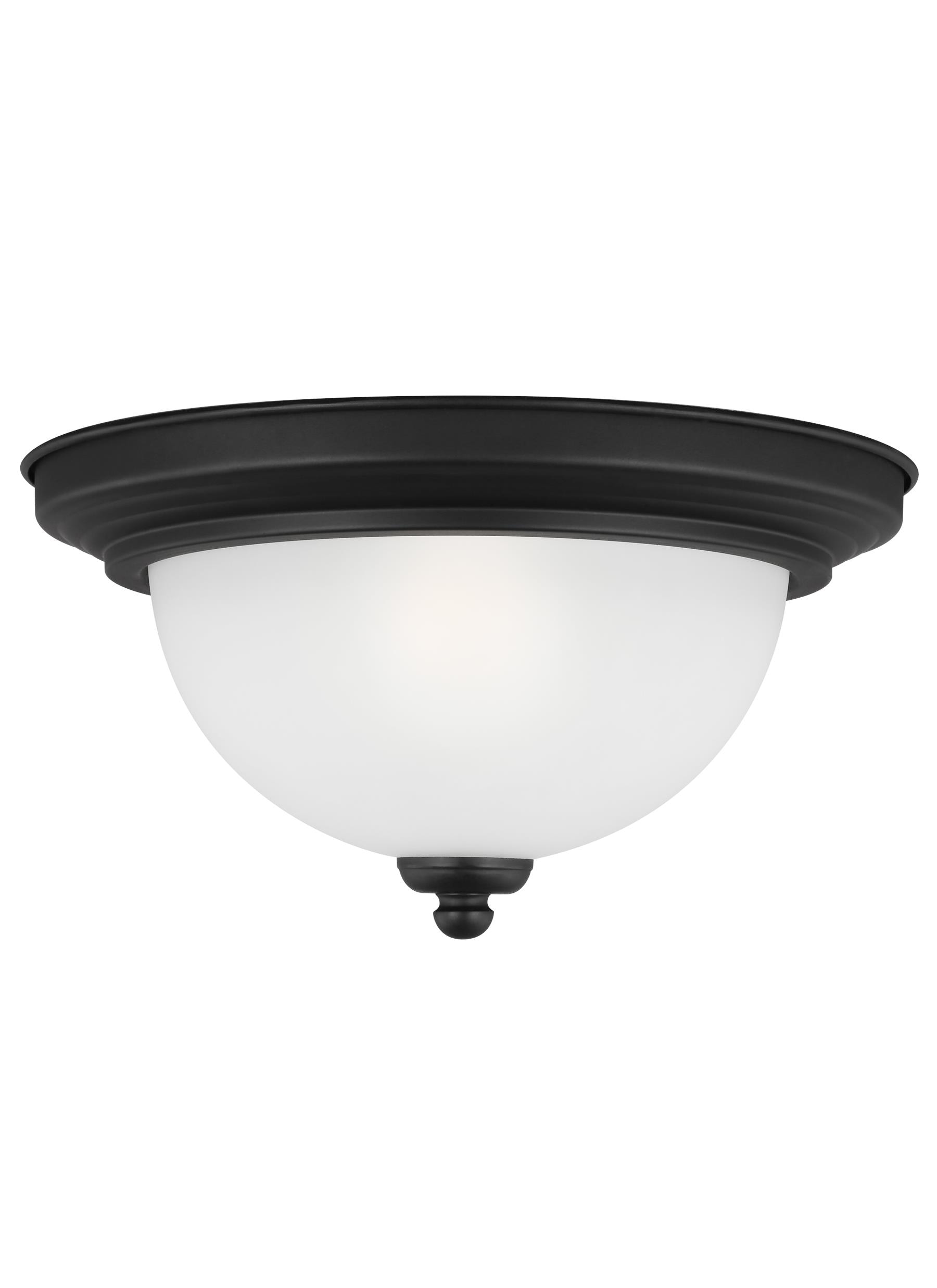 Generation Lighting 77063-112 Geary 1 -Light 10.5-in Matte Black Flush Mount Light