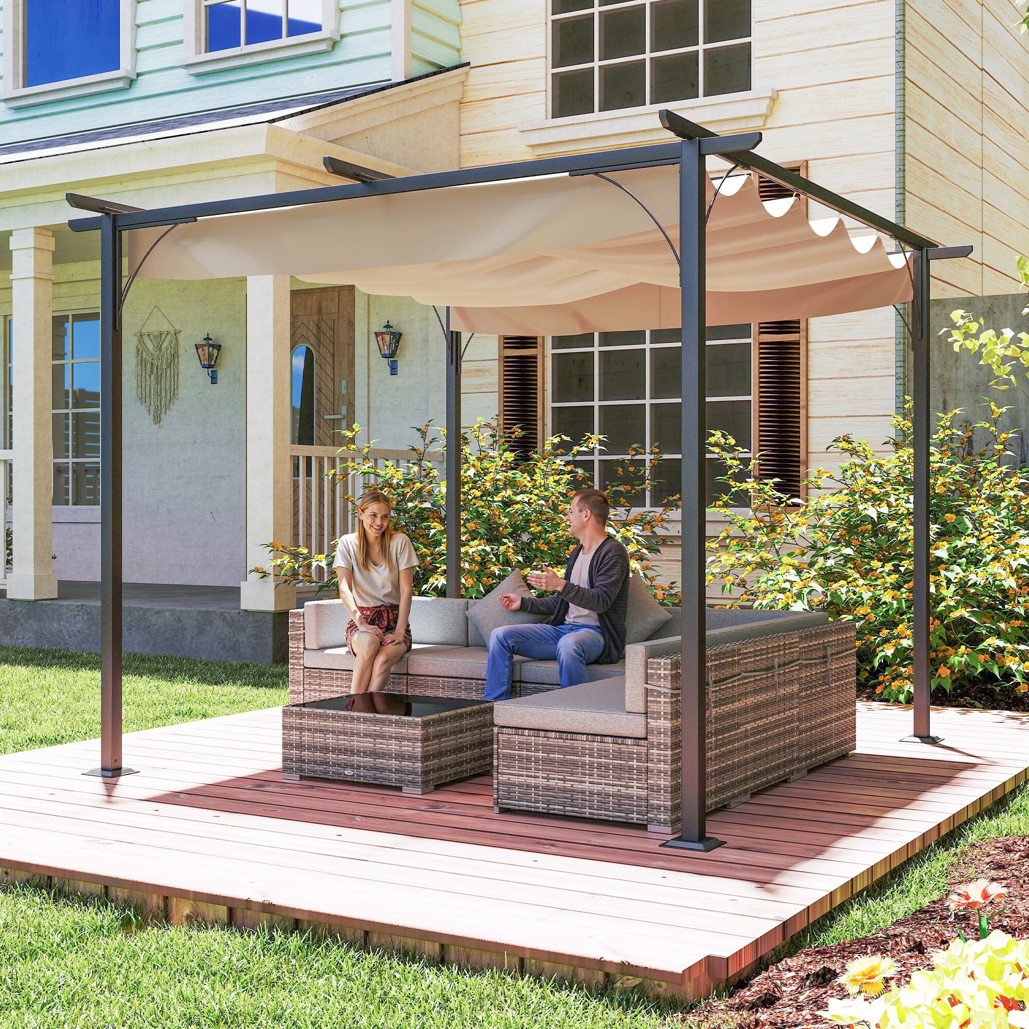 Outsunny 84C-093 Wood-Resin-Gazebos - View #6